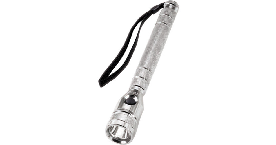 streamlight aa led flashlight 71600 Jr. Reach 115-Lumen Handheld With Flexible Extension Cable and two (2) Alkaline Batteries, Black lumen output and the runtime is 9 hours (all runtimes are to 10% of initial output.) The integrated clip grabs onto shirts Streamlight 67101 ProPolymer LED Flashlight,
