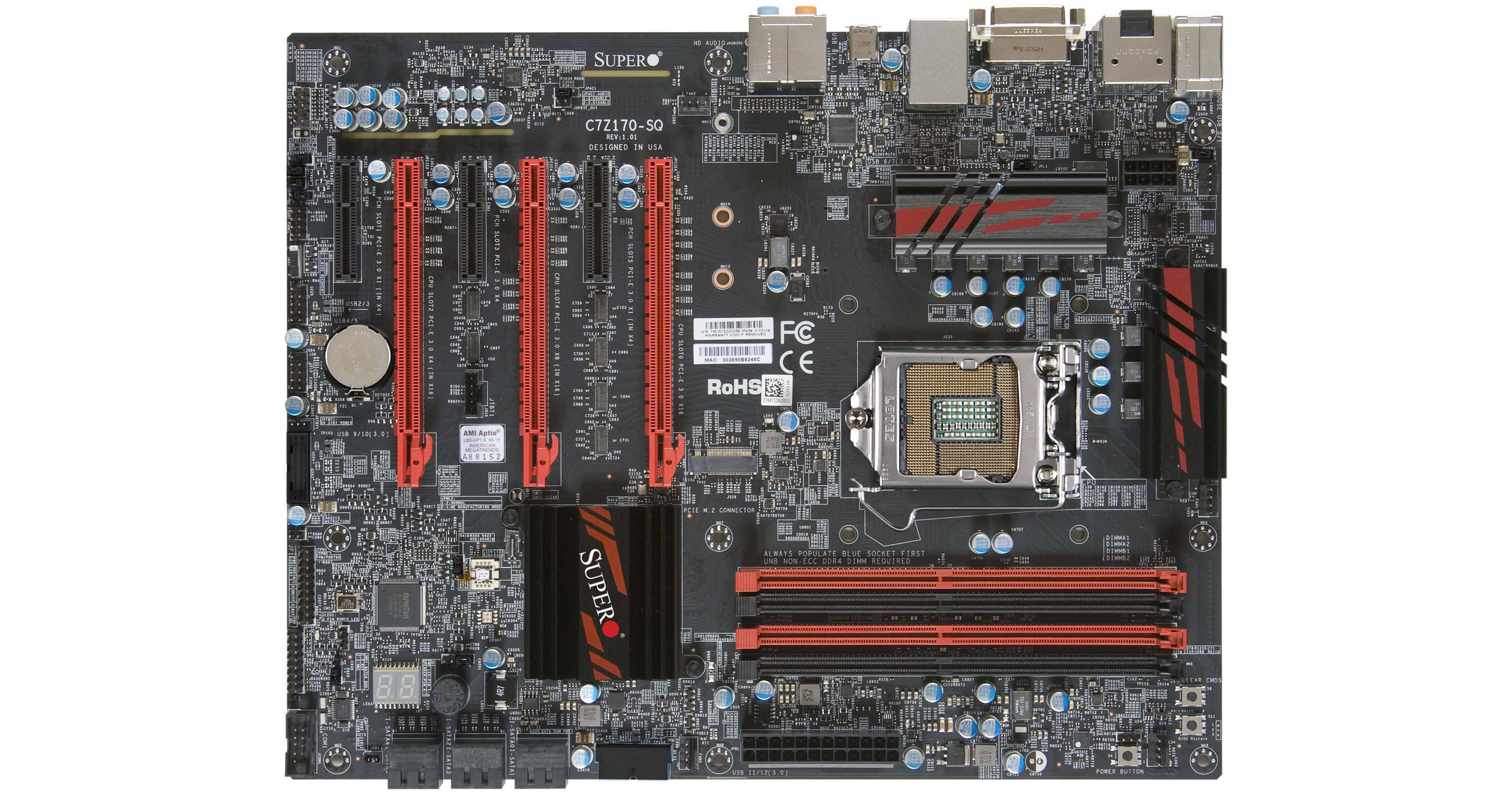 Supermicro C7Z170-SQ ATX Motherboard C7Z170-SQ-O B&H Photo Video