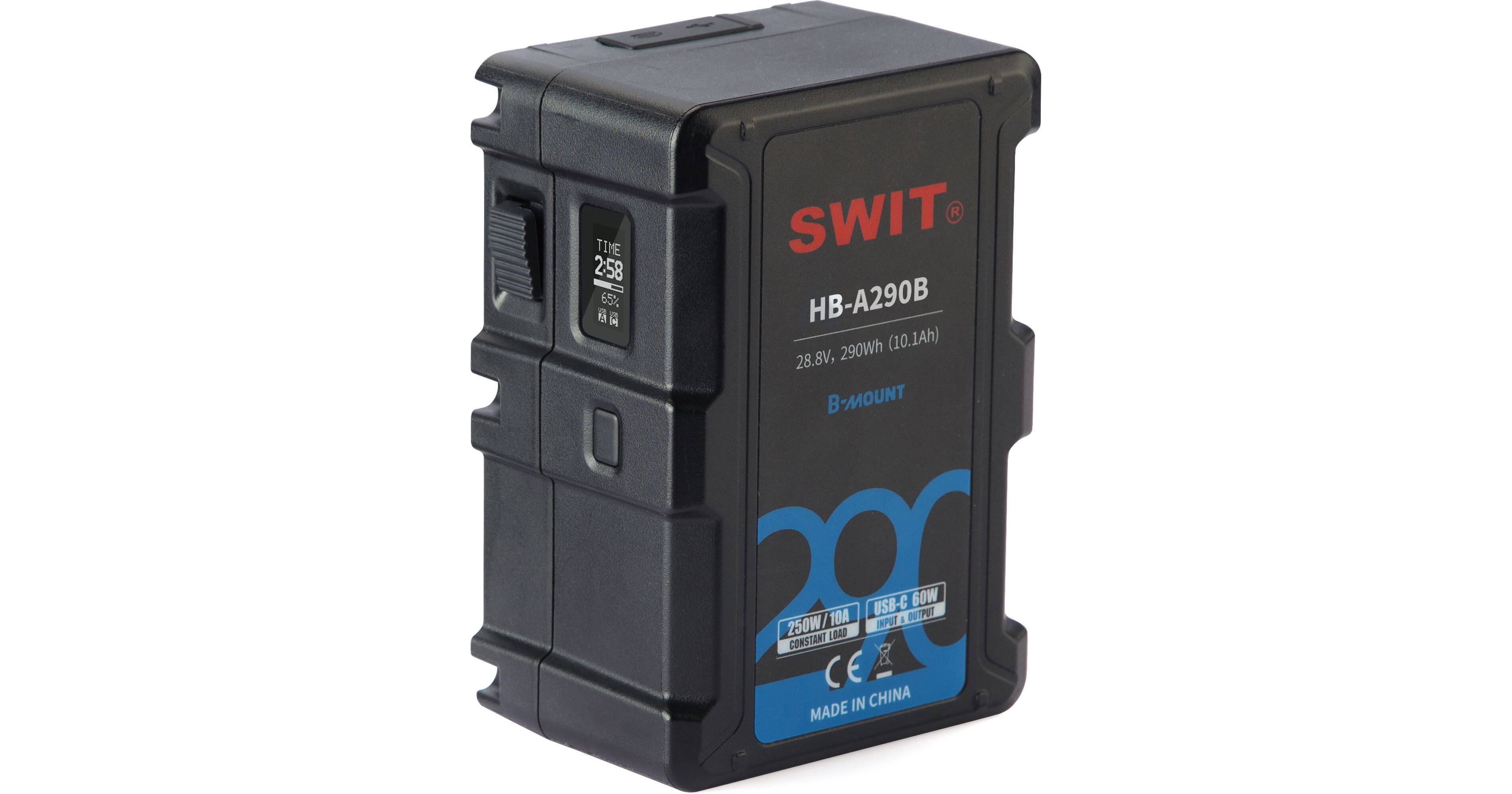 SWIT HB-A290B 28.8V 290Wh/10,005mAh B-Mount Battery HB-A290B B&H