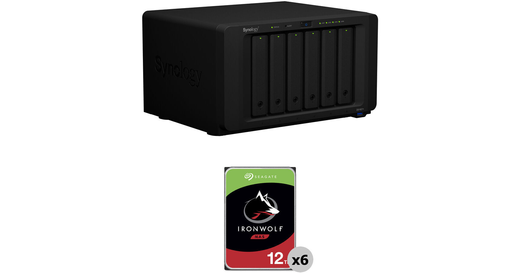 Synology 72TB DiskStation DS1621+ 6-Bay NAS Enclosure Kit with