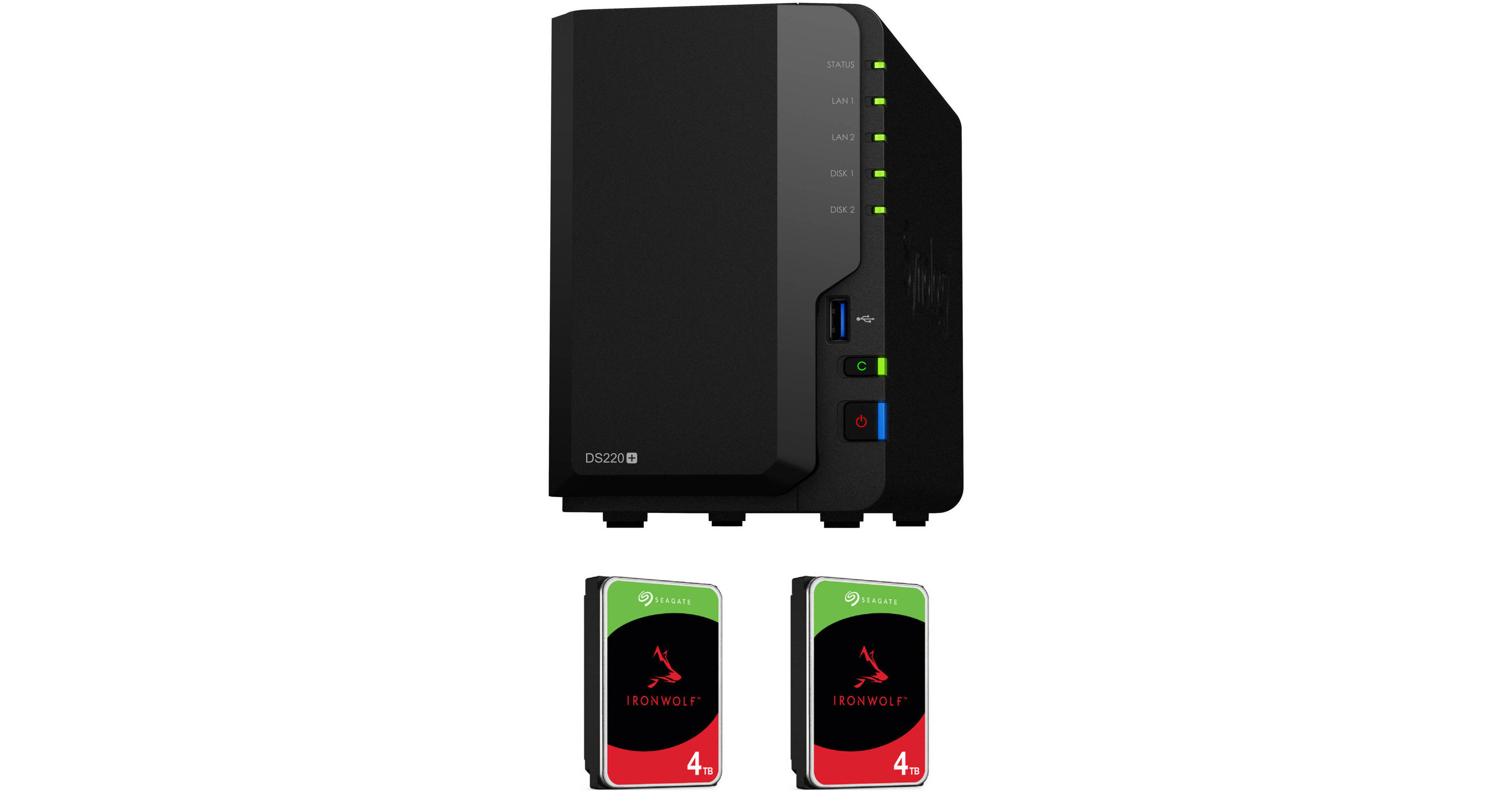 Synology 8TB DiskStation DS220+ 2-Bay NAS Enclosure Kit with