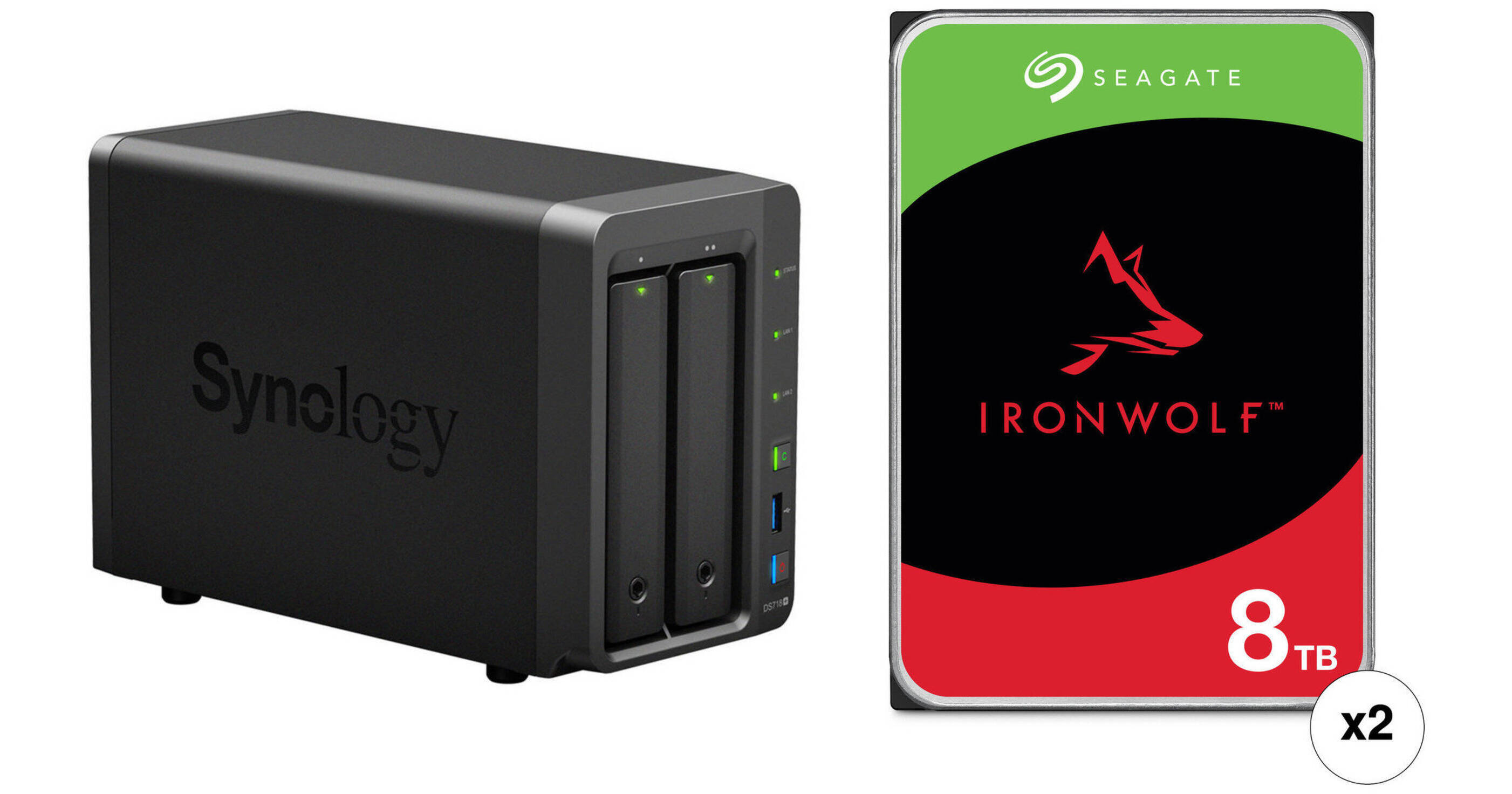 Synology NAS DS718+ スペアパーツ付き Synology DS718+ NAS Inc