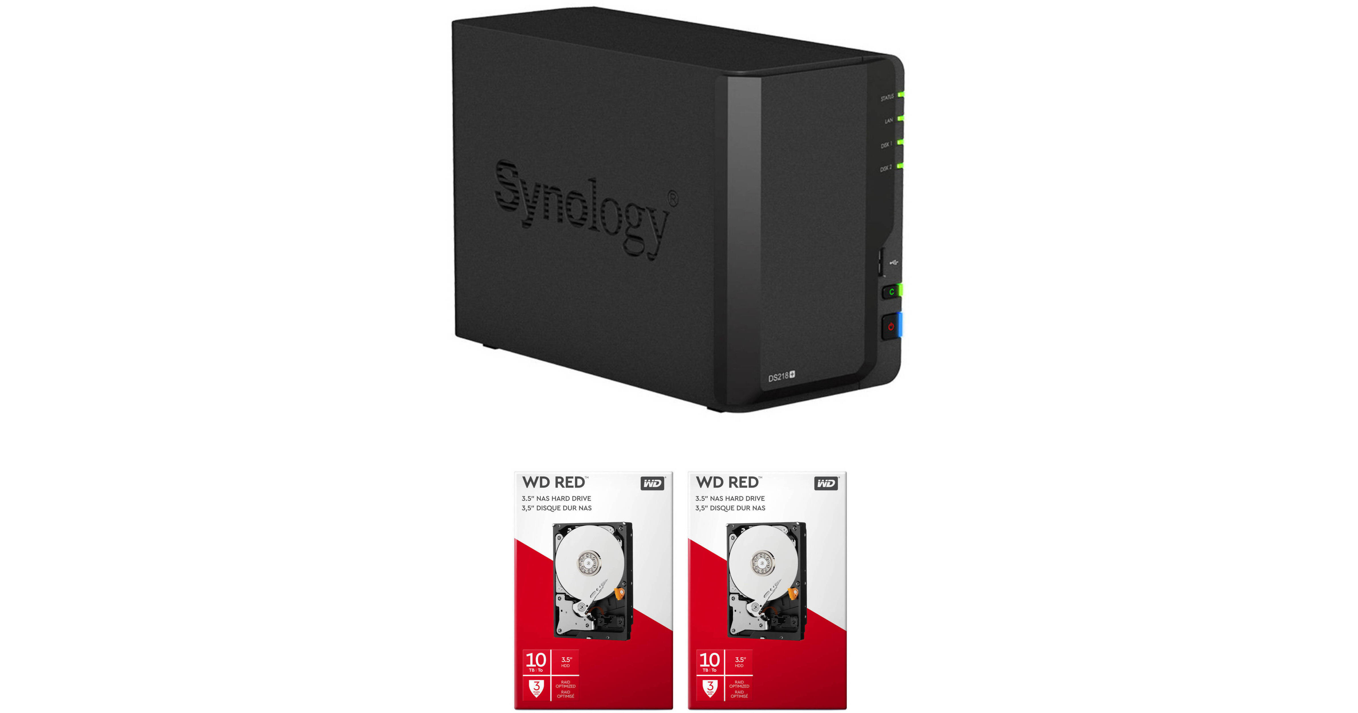 【動作確認済】Synology DS218j 2ベイ NAS ホームサーバー Synology DS218j NAS ホワイト 2ベイ 【公式通販】