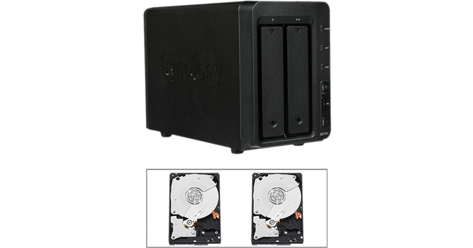 Synology 6TB (2 x 3TB) DS713+ 2-Bay NAS Server Kit with Drives