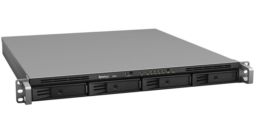 Synology RackStation RS814 1U 4-Bay Rackmount NAS RS814 4300 B&H