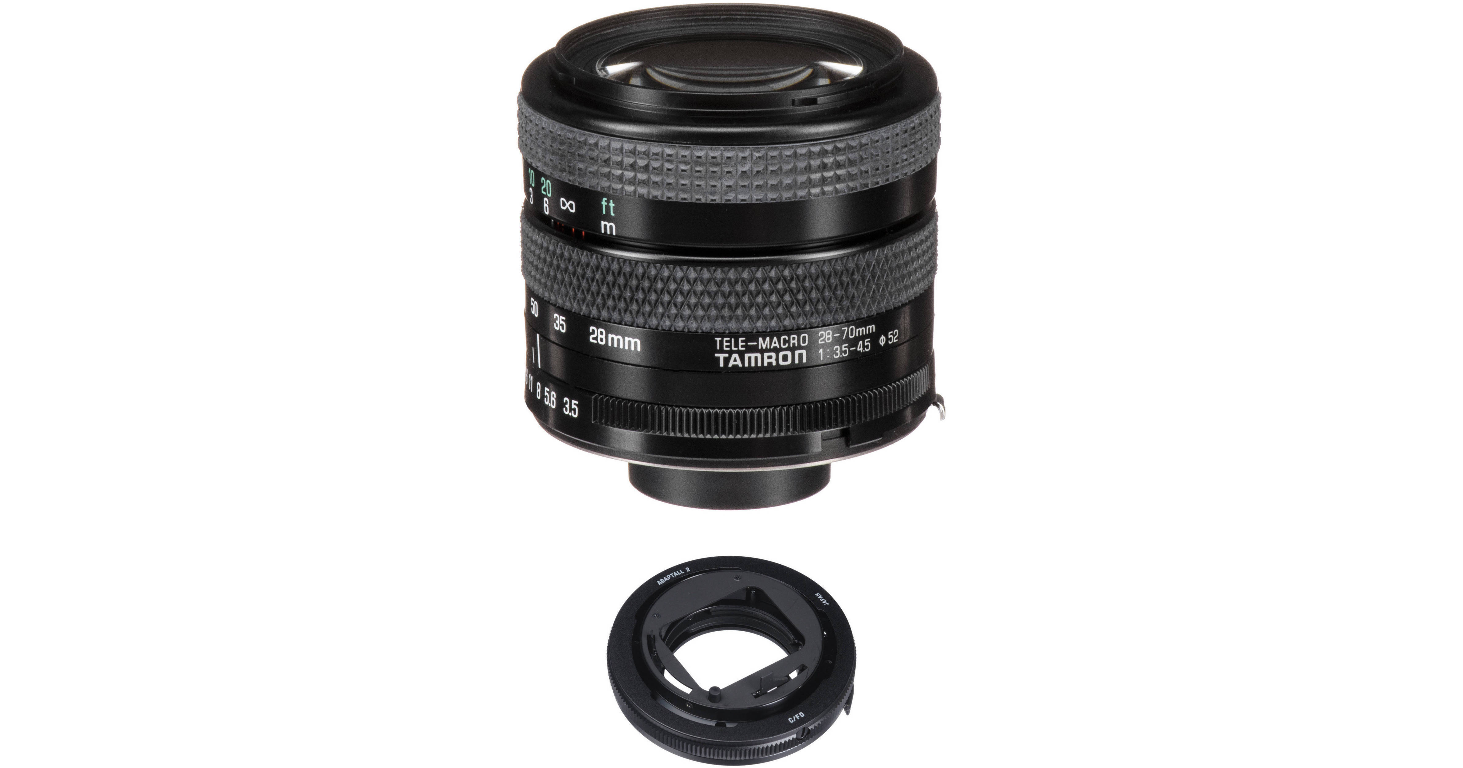 Tamron 28-70mm f/3.5-4.5 Adaptall Lens with Canon FD Adapter Kit