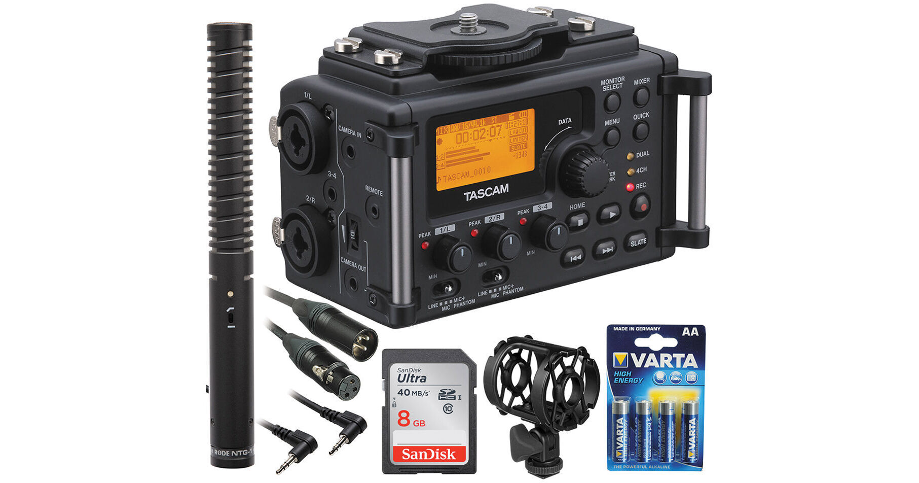 TASCAM Tascam DR-60D 4-Channel Digital Recorder and Rode NTG-1