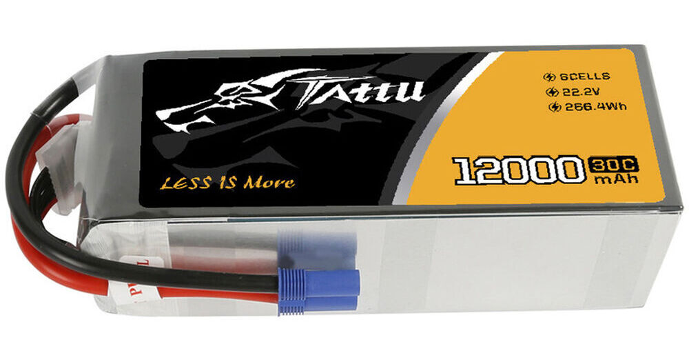 12000mah 6s lipo 30 c Tattu GTCH 6S 12000mAh 30C 22.2V LiPo Battery Pack with EC5 Plug for UAV  Drone