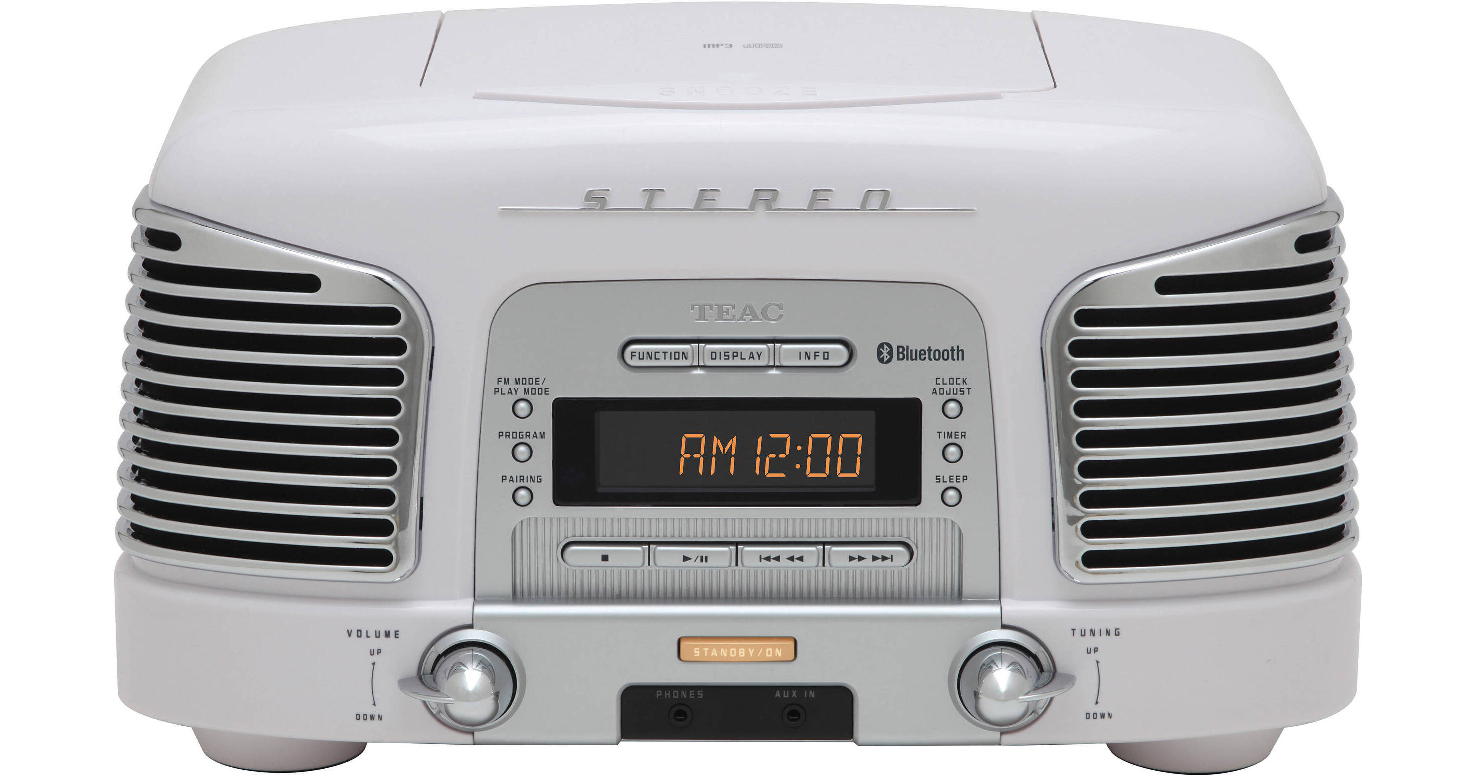 TEAC ステレオコンポ SL-D930　ラジオ　レトロ　Bluetooth Teac SL-D930 2.1-Channel Bluetooth Speaker System SL-D930-W B&H
