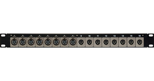 TecNec 16-Port Flushmount 8 Female/8 Male Canare 3-Pin 16CJ-X12F