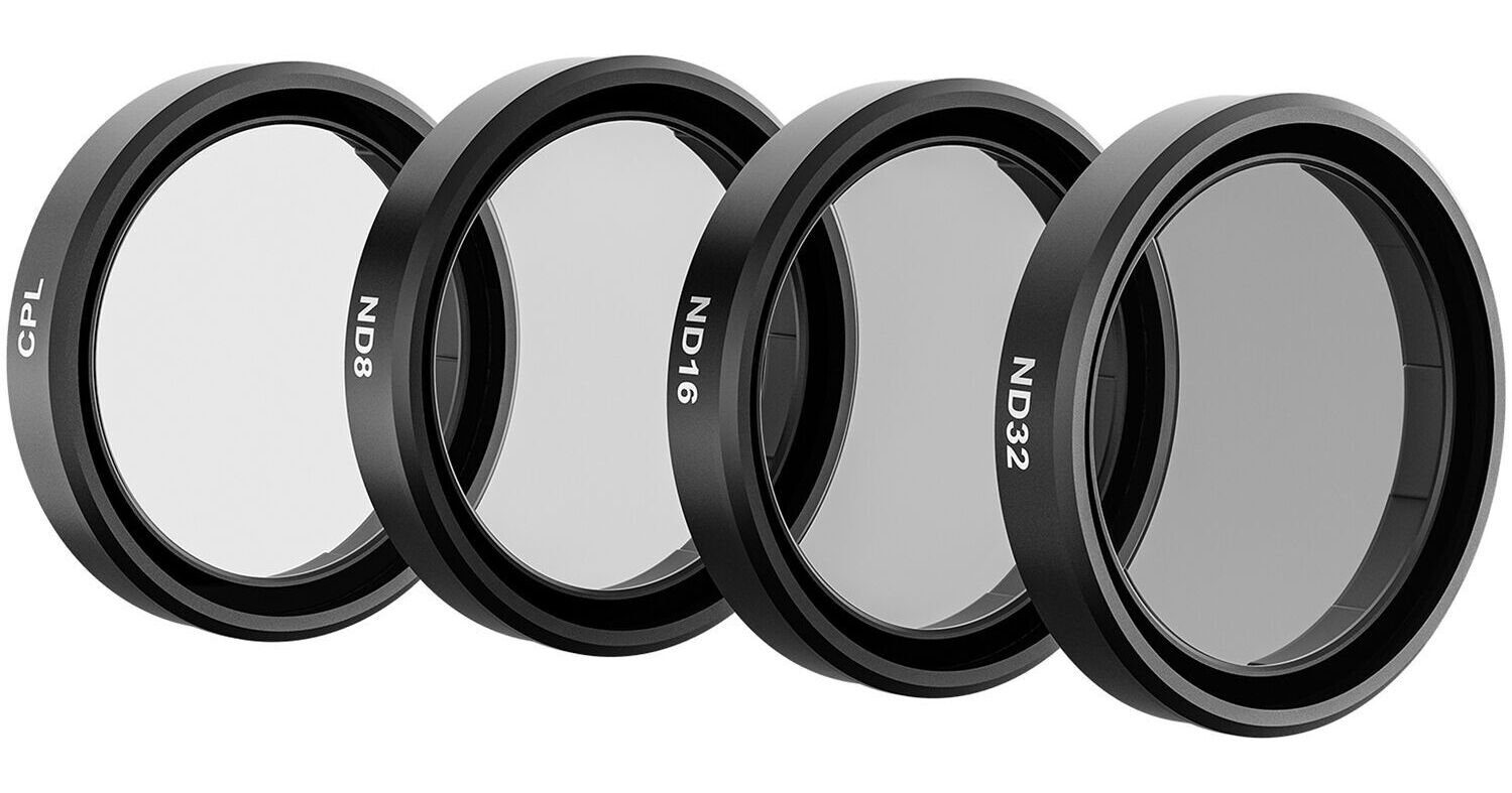 Set Filtri TELESIN Per DJI Osmo Action 5 Pro/4/3 - 4 Pezzi: CPL, ND8, ND16, ND32, Vetro Ottico HD