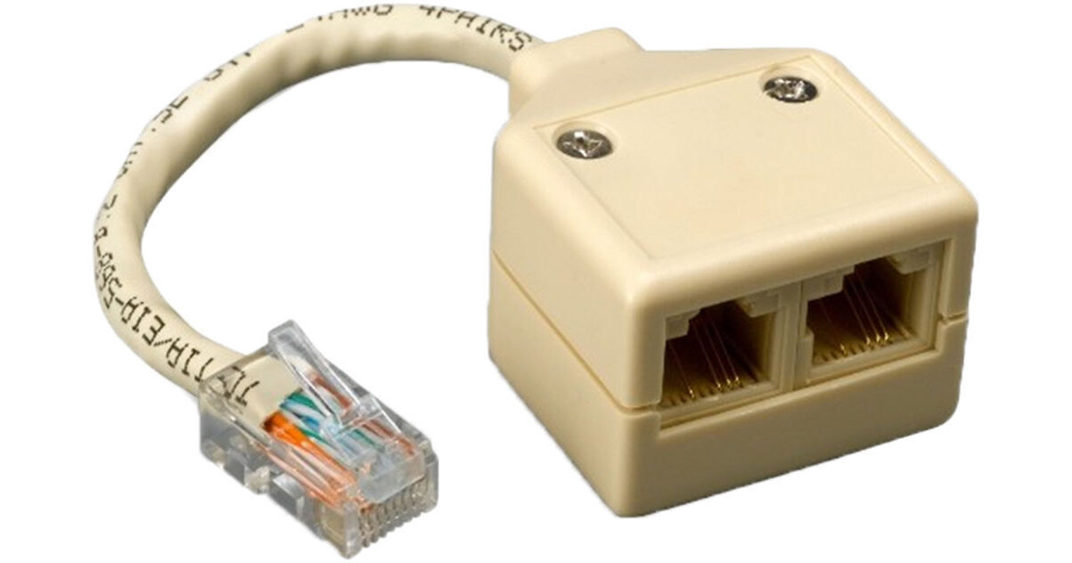 Tera Grand Cat 5e RJ45 Ethernet LAN Male to Dual ADP-RJ45M2F-6IN
