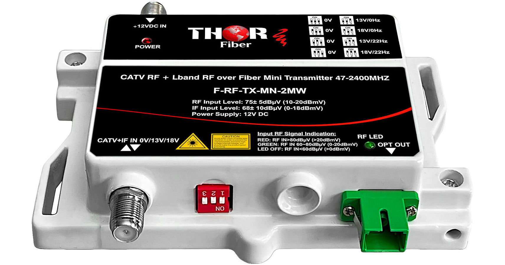 Thor Mn Thor Fiber CATV RF 45-1000 MHz over Fiber F-RF-TX-MN-2MW-1550