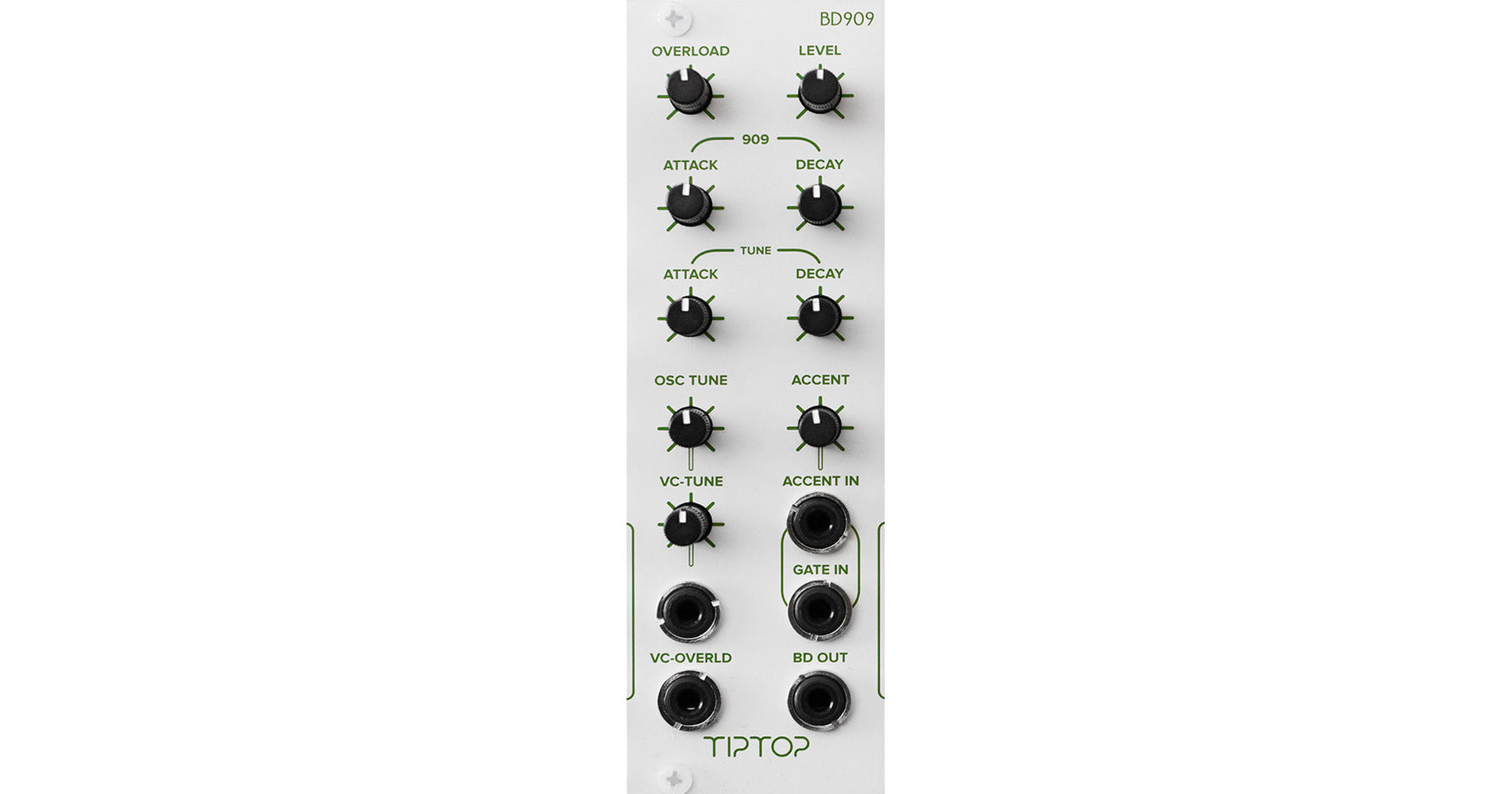 【Tiptop Audio】 BD909 Tiptop BD909 Bass Drum Eurorack Module (8 HP, White) BD909 B&H