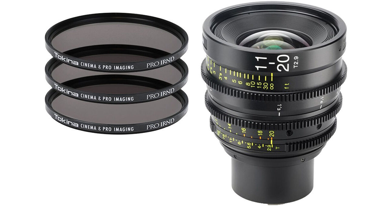 Tokina Cinema ATX 11-20mm T2.9 Zoom Lens & 3 x TC-1120MFTNDKIT