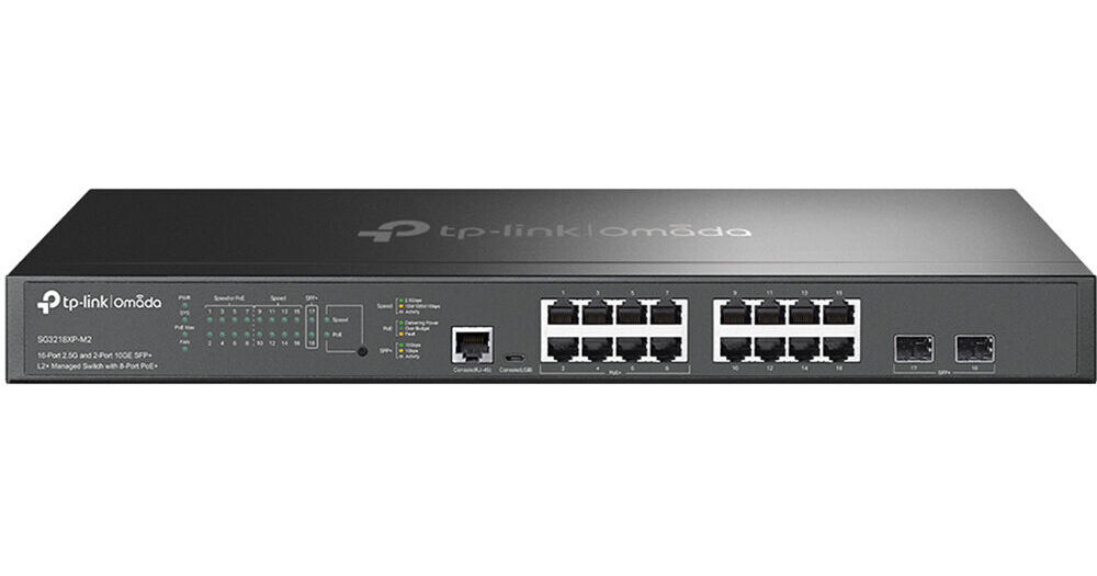 TP-Link Omada SG3218XP-M2 16-Port 2.5G PoE+ Compliant
