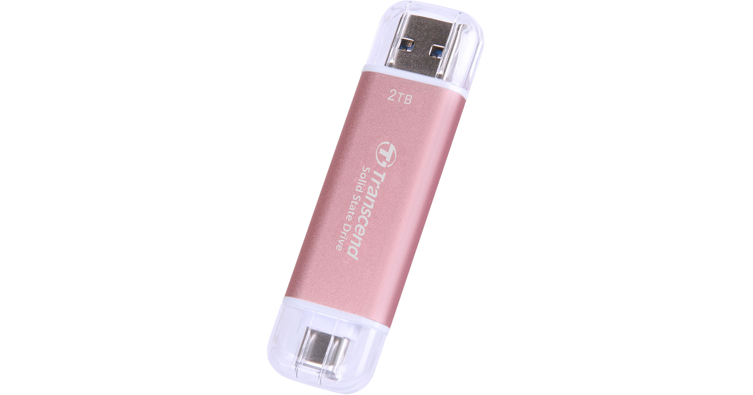 Transcend 2TB ESD310 Portable USB-C/A SSD (Rosy Pink)