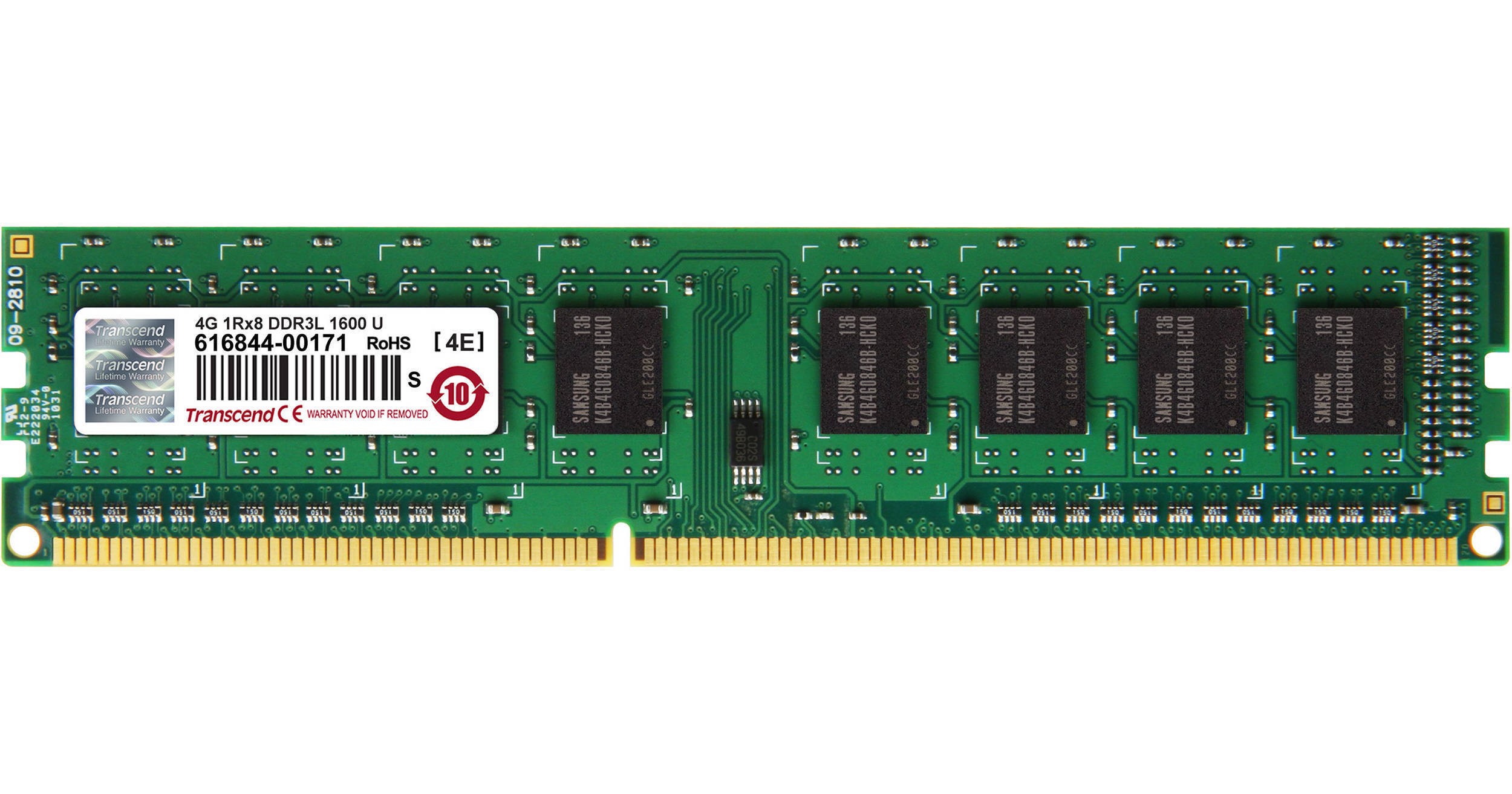Transcend 4GB DDR3L 1600 MHz CL11 UDIMM Memory TS512MLK64W6H B&H