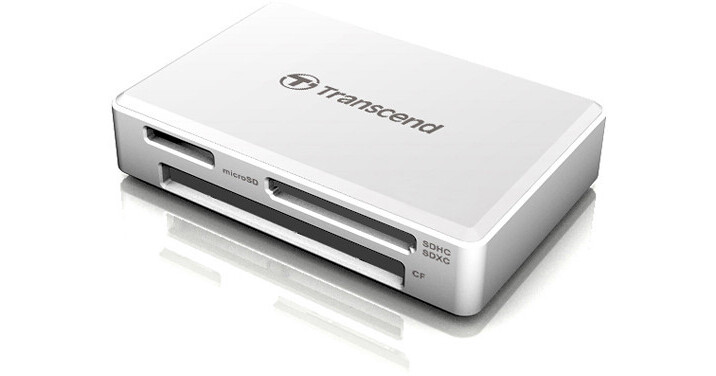 Transcend RDF8 USB 3.1 Gen 1 Card Reader (White) TS-RDF8W2 B&H