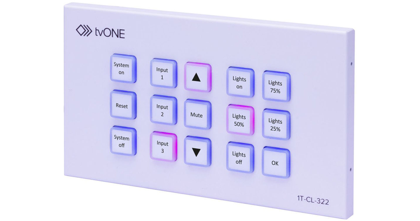 European Control Panel TV One European Wall Plate Control Panel 1T-CL-322-EU B&H Photo