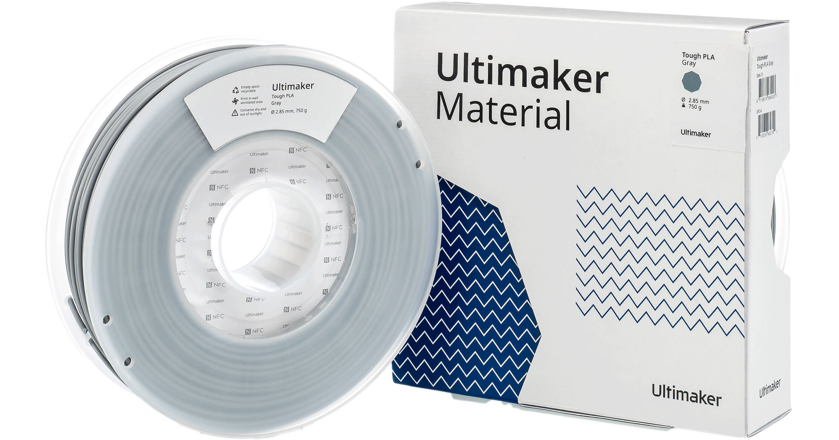 UltiMaker 2.85mm Tough PLA Filament (750g, Gray) 232582 B&H