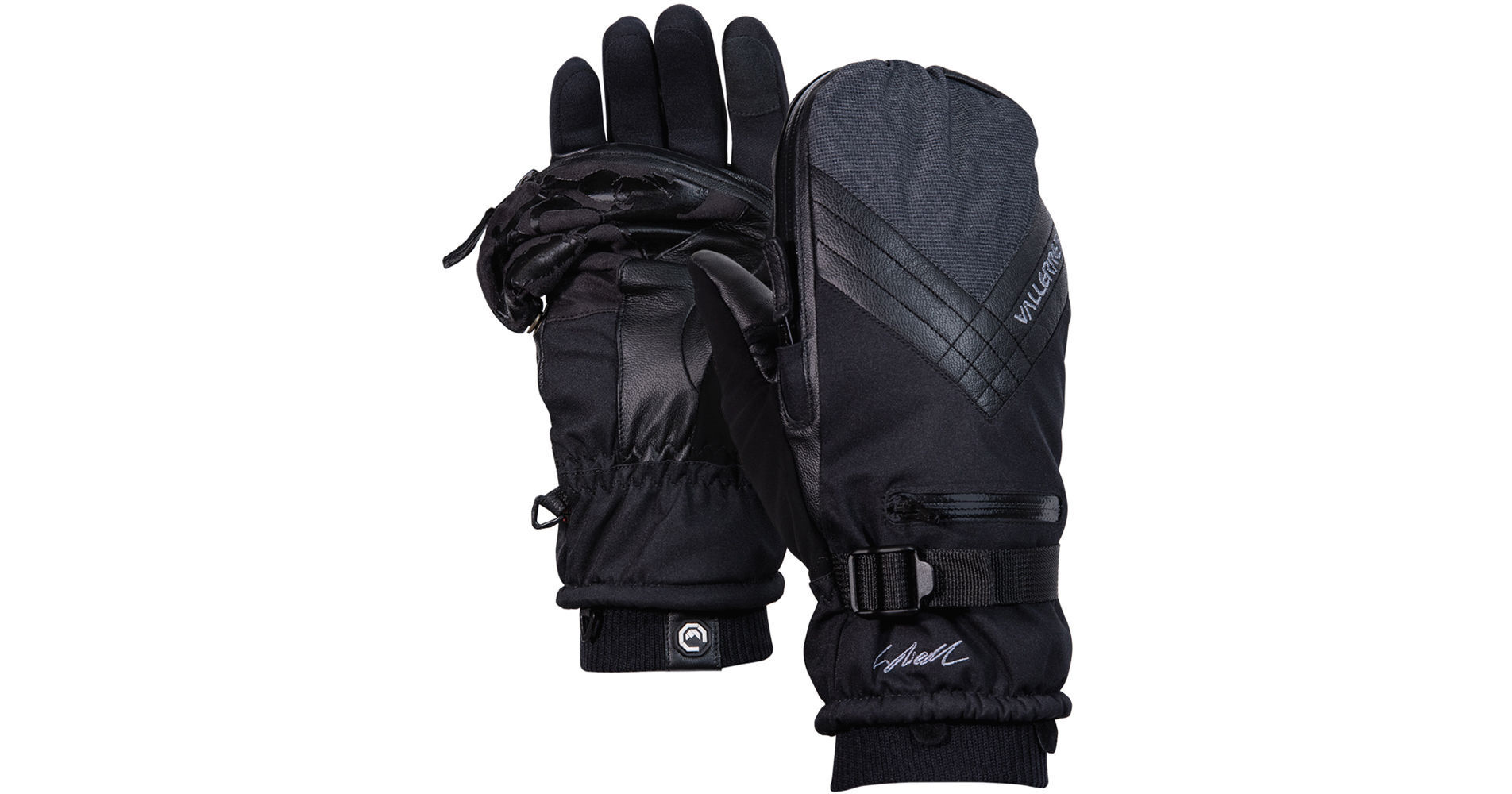 Vallerret Skadi Zipper Mitt PSP (Medium, Black) 20SKD-BK-M B&H