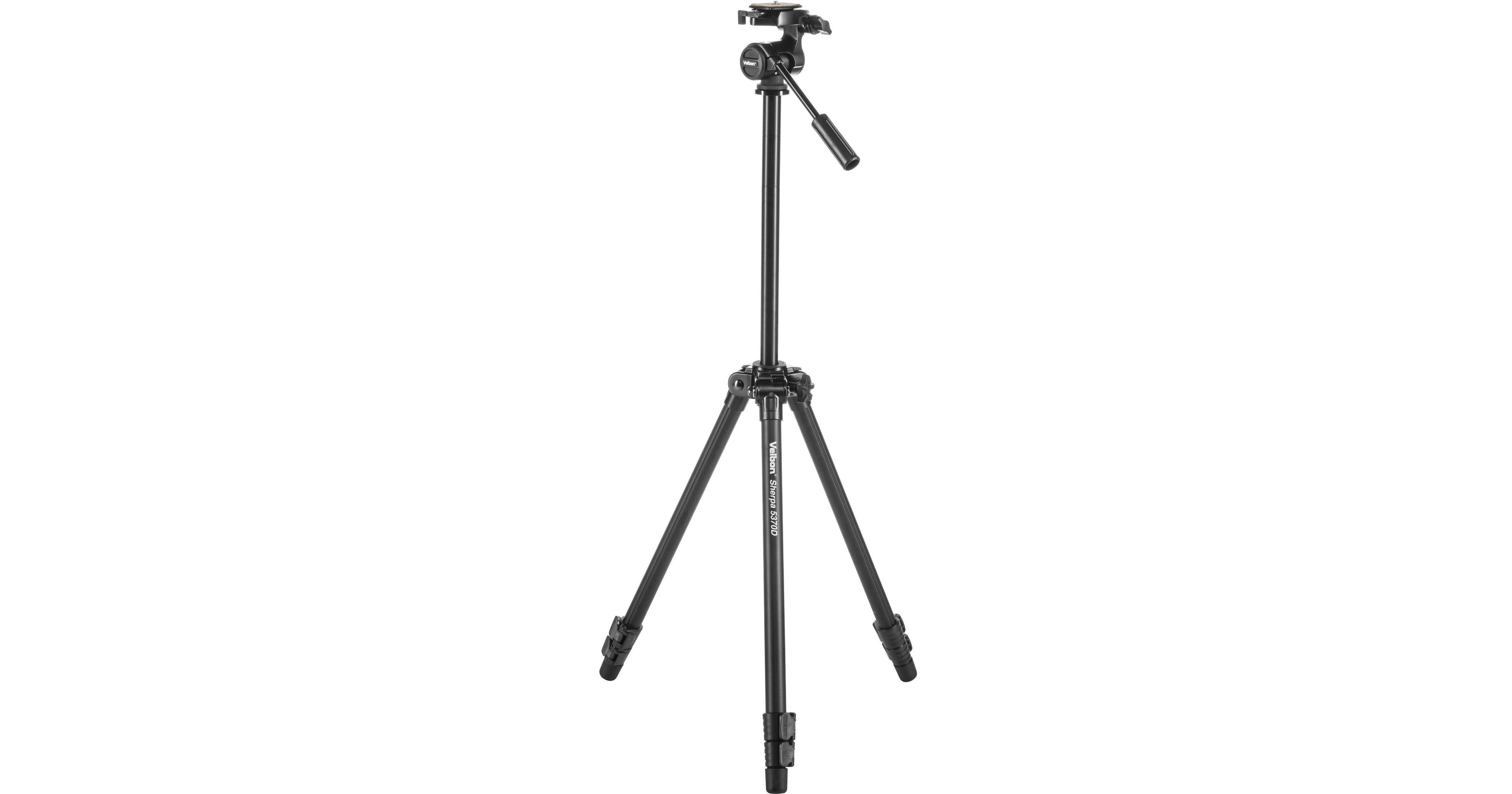 Velbon Sherpa 5370D Aluminum Tripod with 3-Way SHERPA 5370D B&H