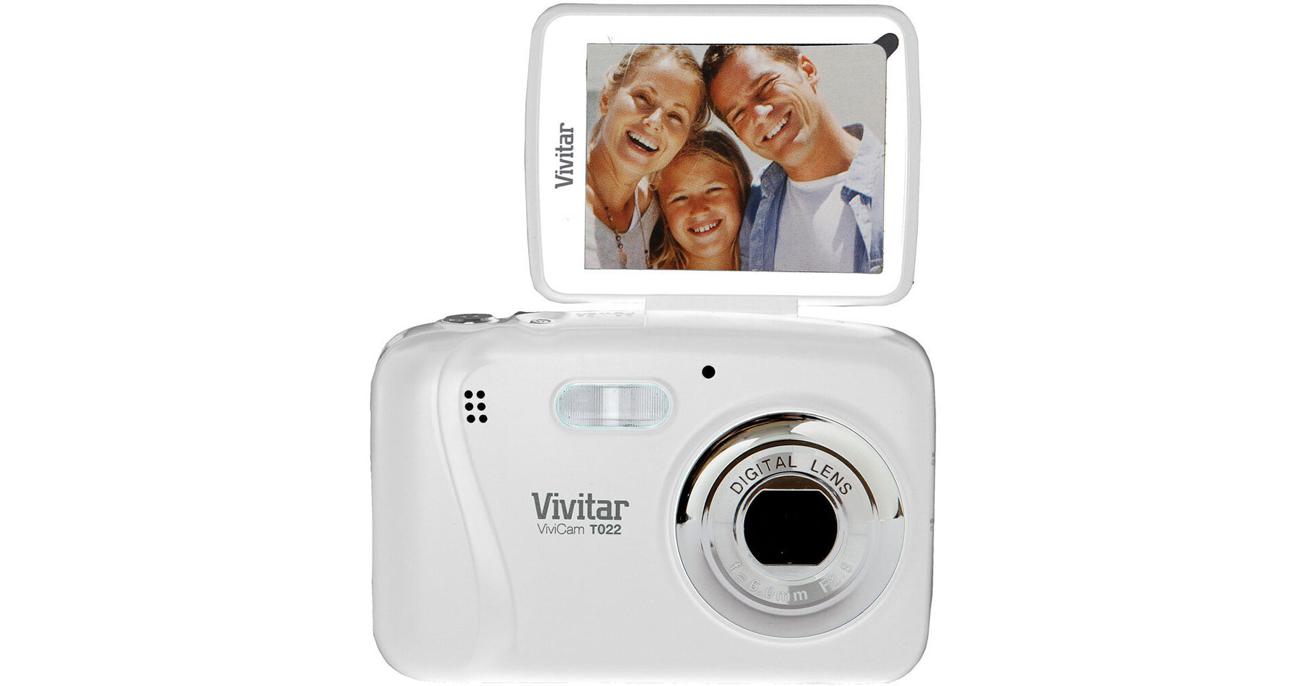 Vivitar ViviCam T022 Digital Camera (White) VT022-WHT B&H Photo