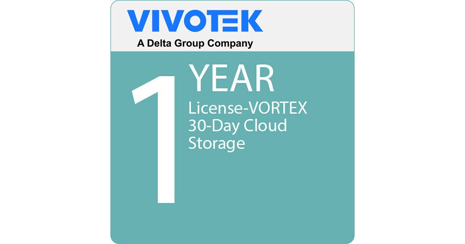 Storage License Vivotek VORTEX 30-Day Cloud Storage 1-Year License VX-CS30D-1Y