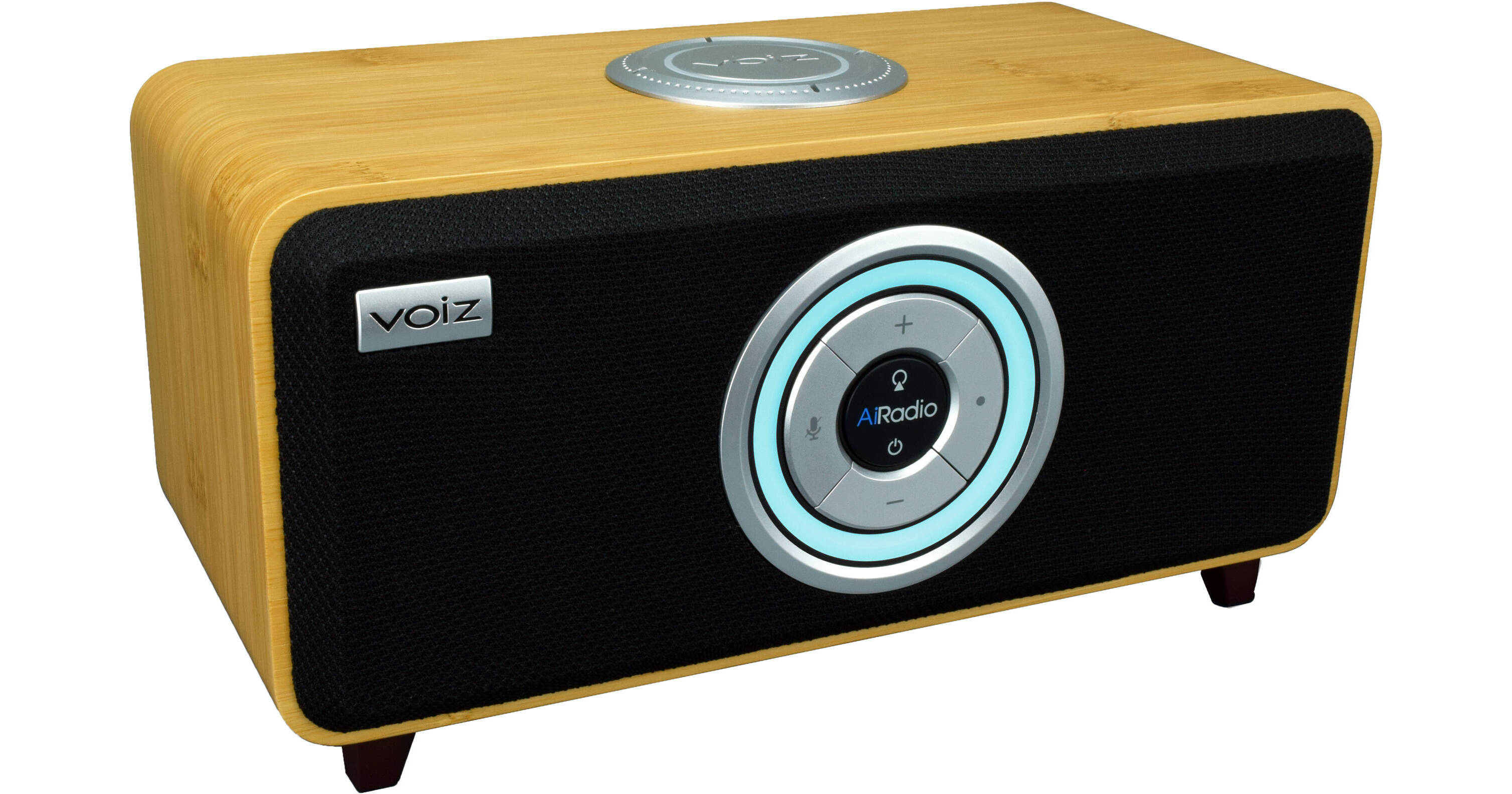voiz AiRadio Duo VR-80B Smart Speaker (Black) VR-80 BLACK B&H