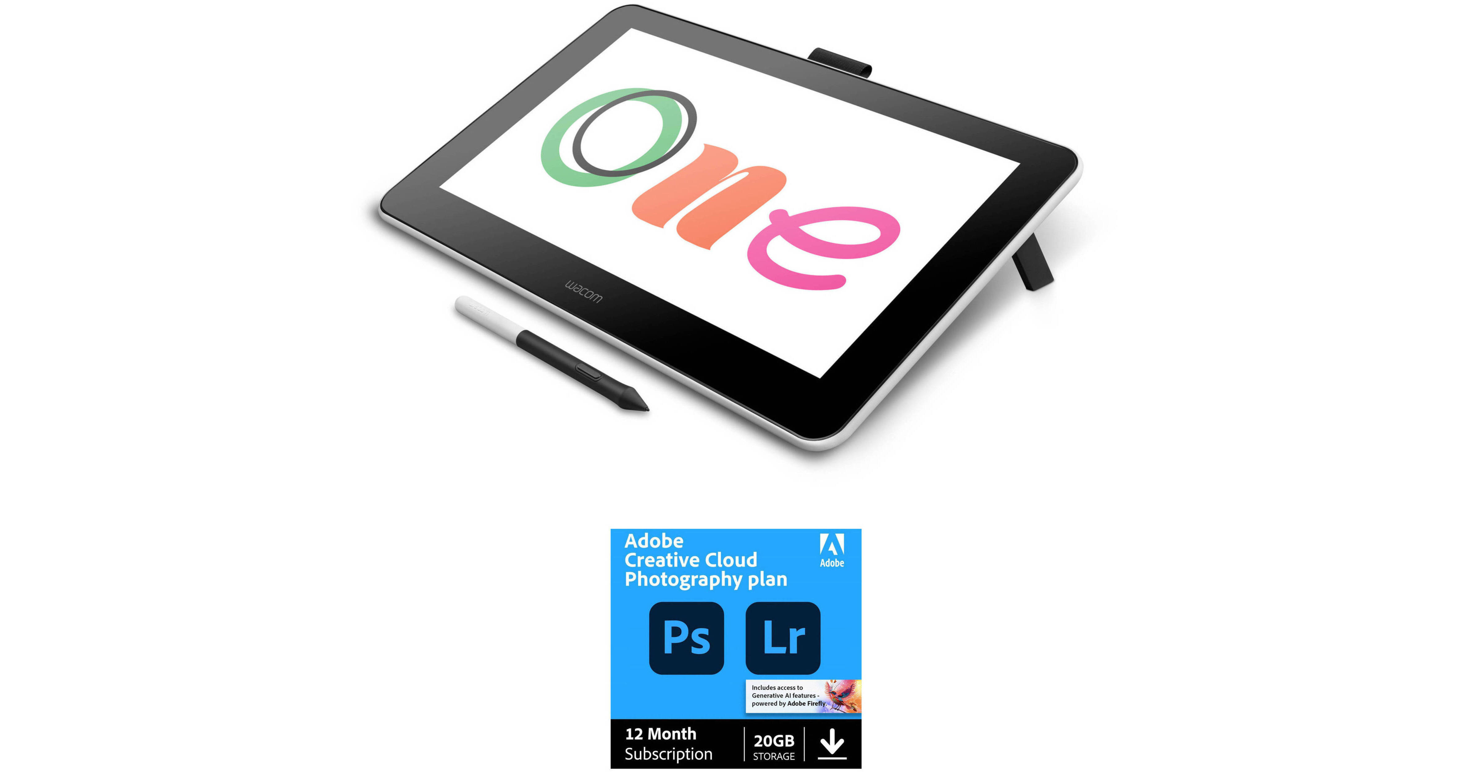 Wacom One Creative Pen Display & Adobe Creative Cloud