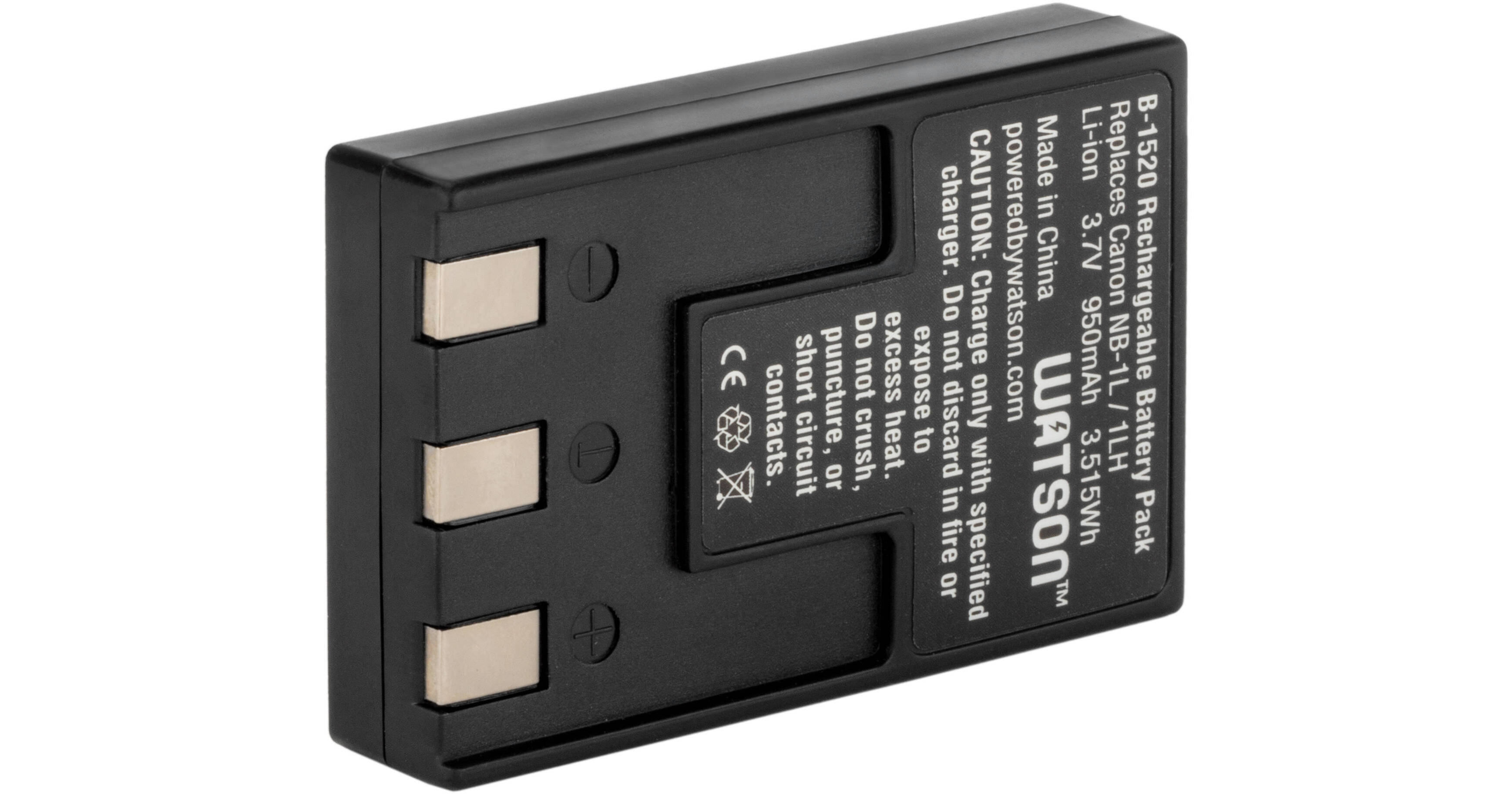 Watson NB-1LH Lithium-Ion Battery Pack (3.7V, 950mAh) B-1520 B&H
