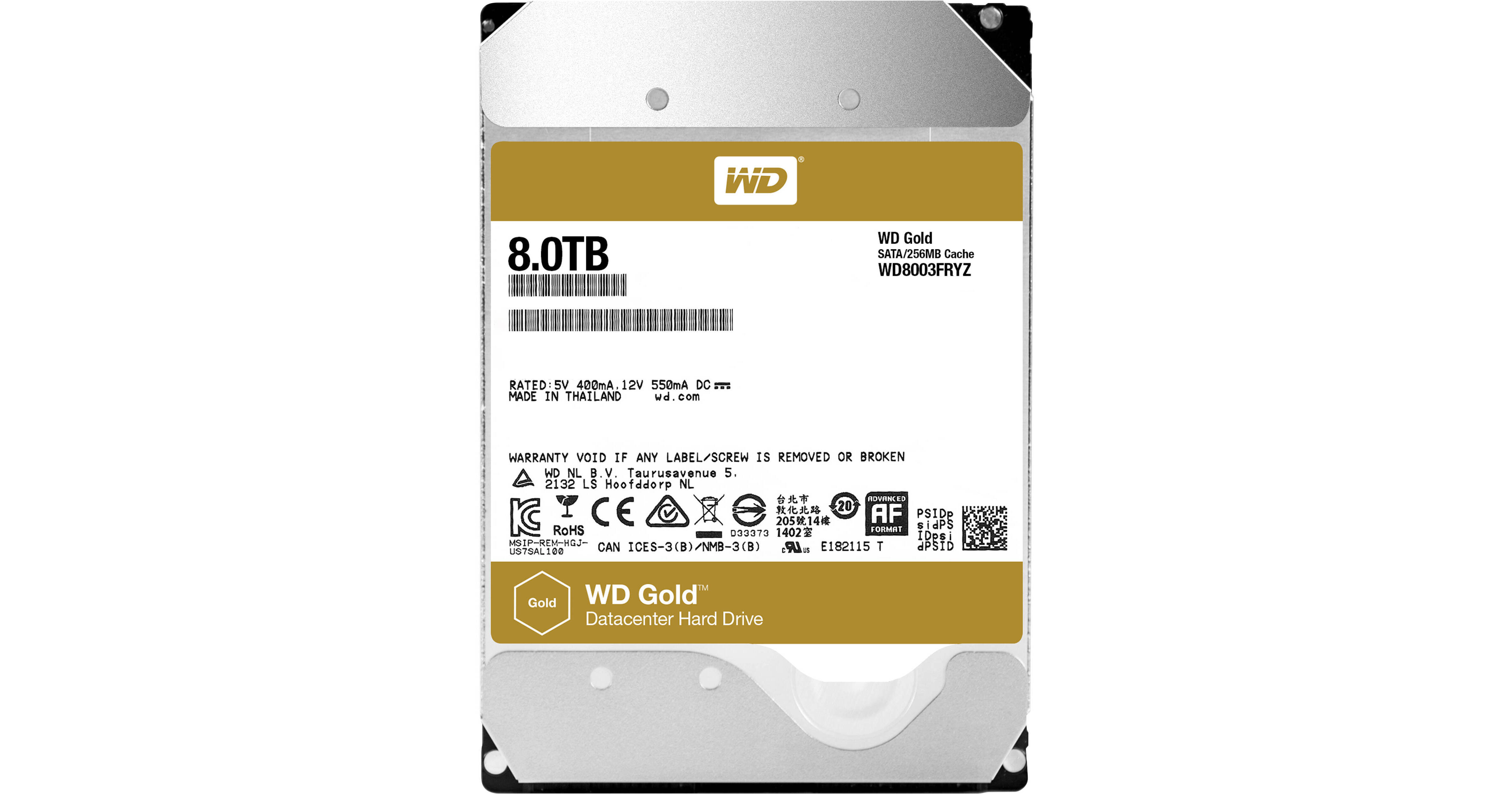 WD 8TB Gold 7200 rpm SATA III 3.5