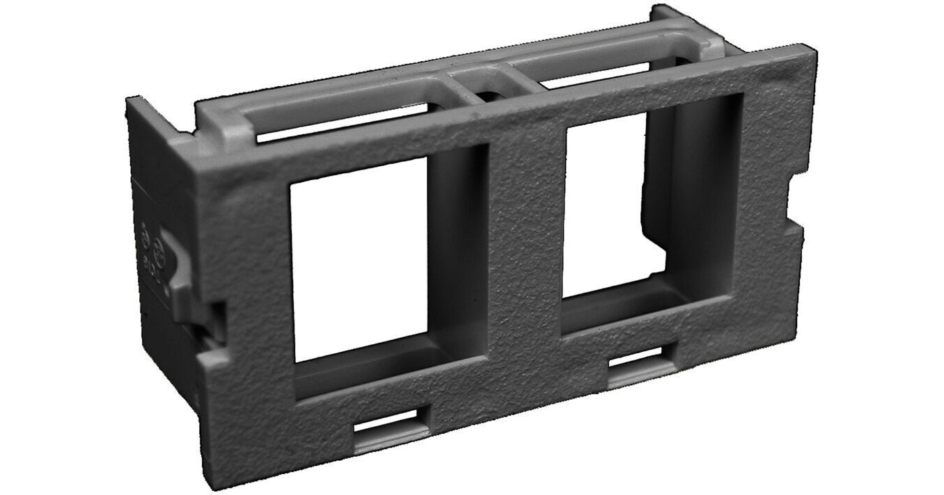 Wiremold Products CM 2A Dual Flushmount Unloaded CM2-U2KEYA-BK