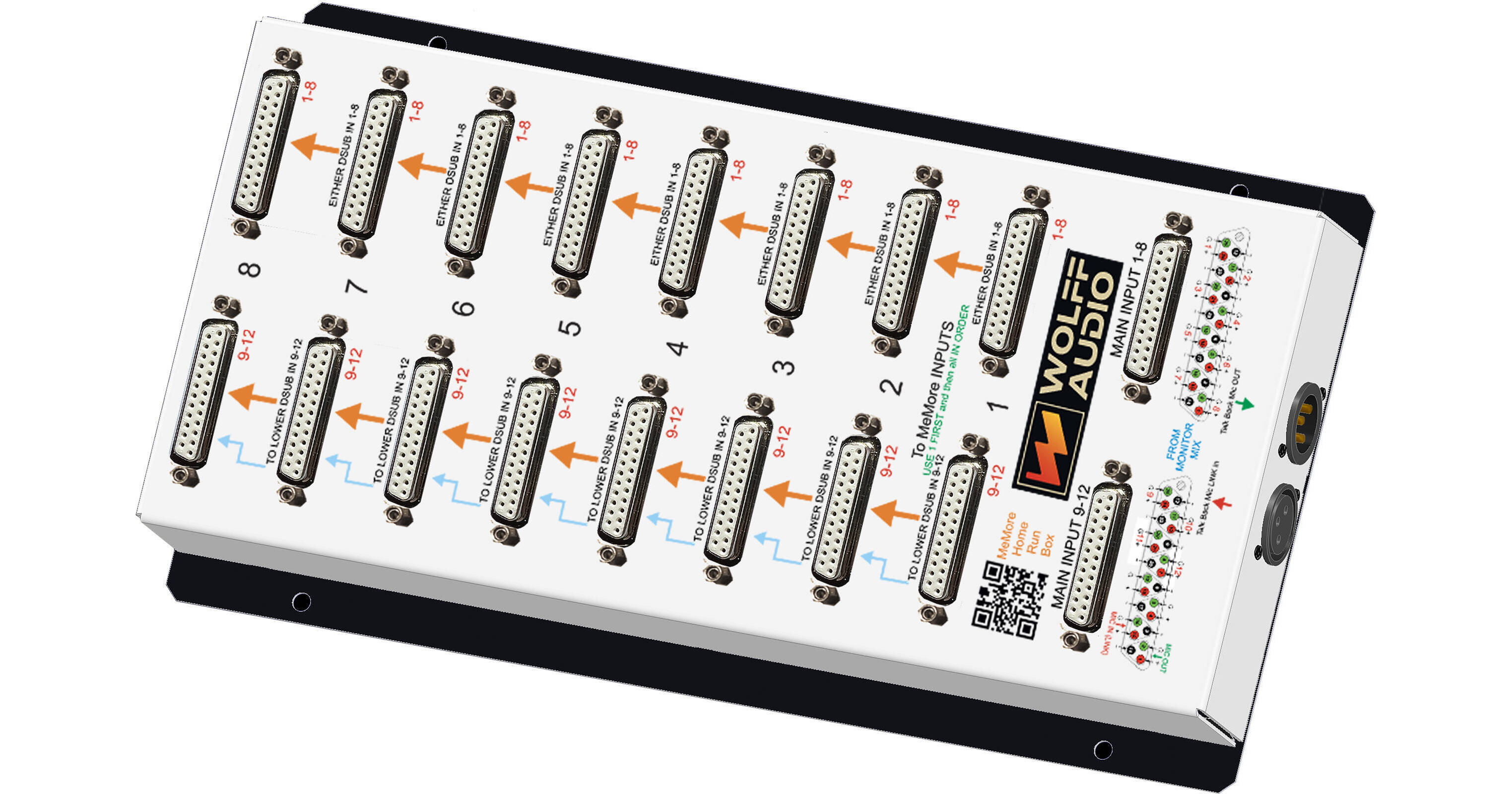 WOLFF AUDIO DB25 Mult/Distro Box That Connects WLF-HOMERUN-DB25