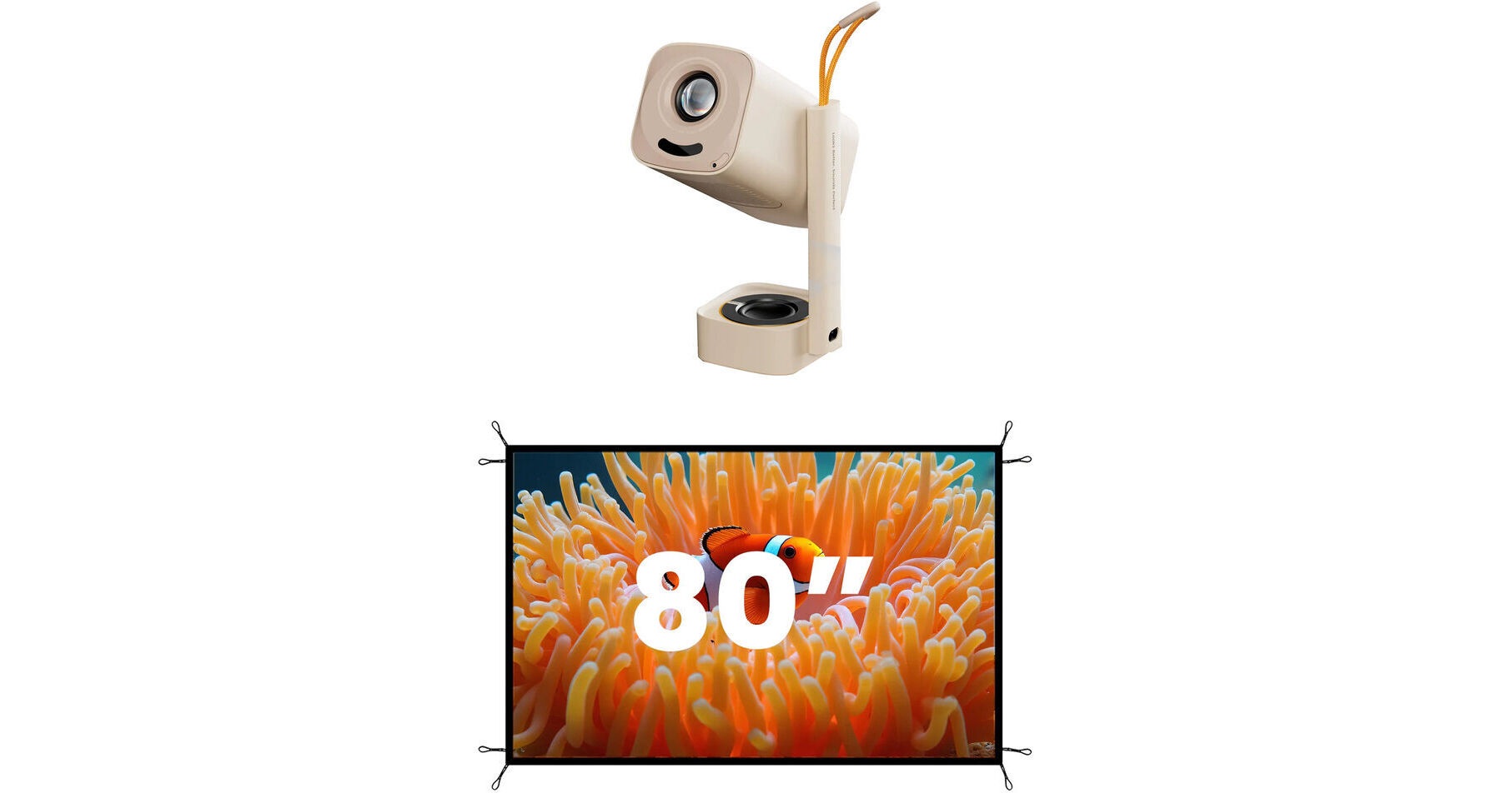 Yaber T1 Pro 220-Lumen Full HD LED Smart Portable Projector with