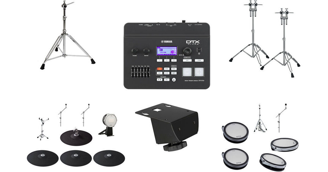 Yamaha DTX760HWK, DTX700 Drum Module with Drum Pads and