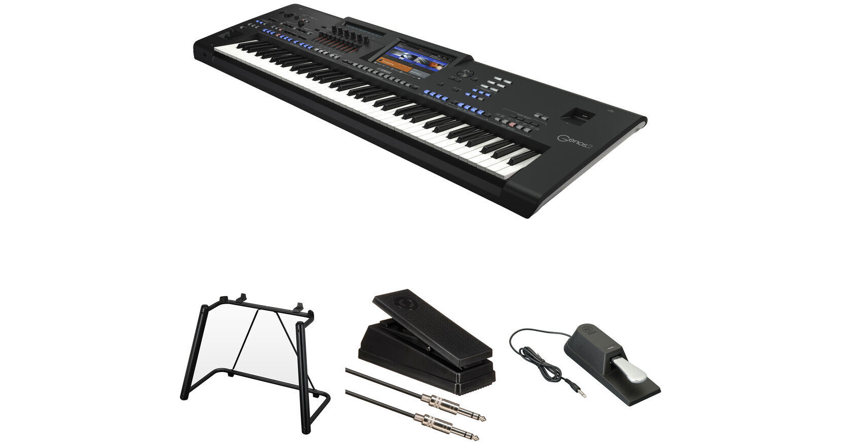 Yamaha Genos2 76-Key Workstation Keyboard Kit with Stand and