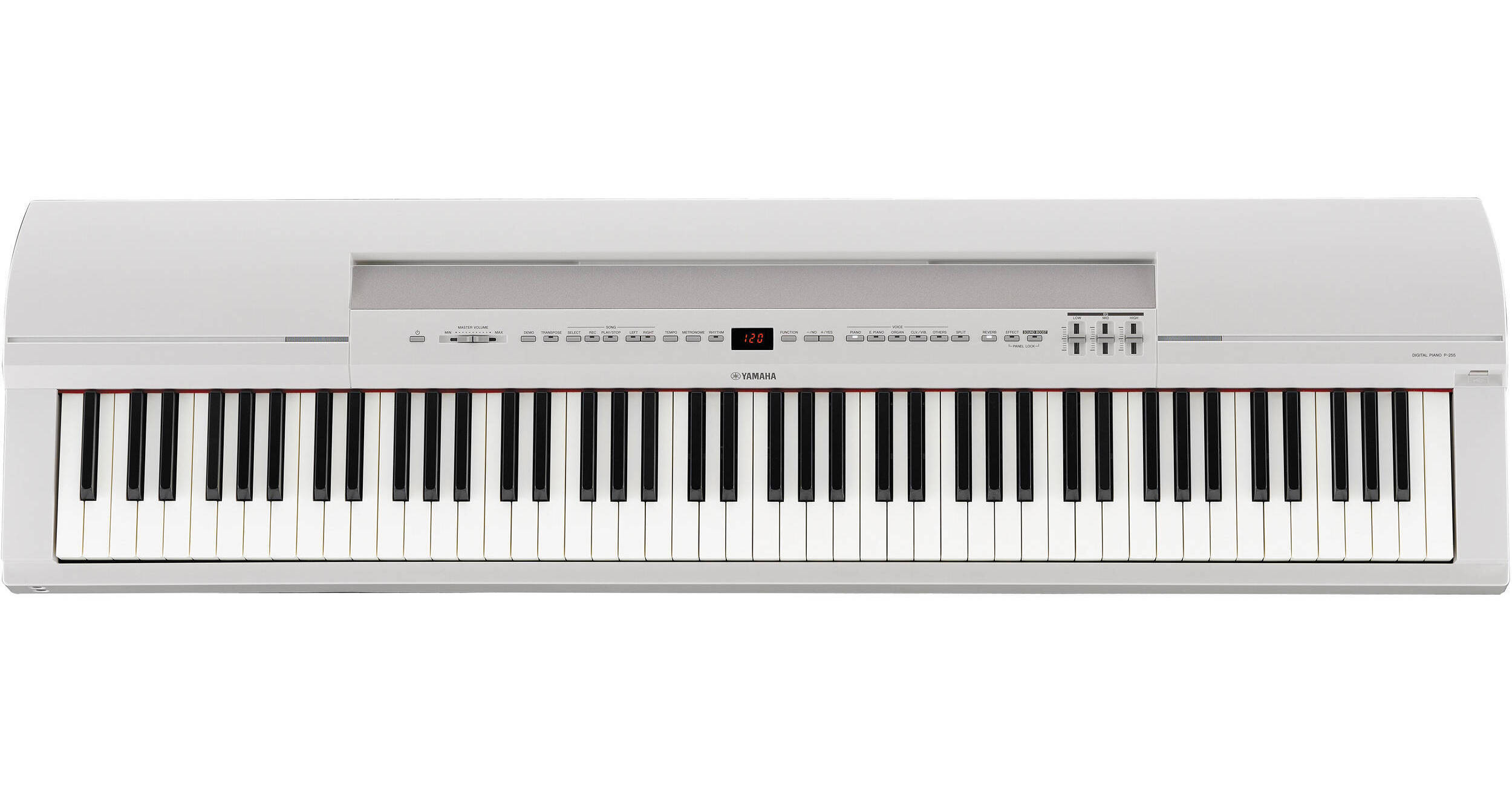Yamaha P-255WH Digital Piano (White) P255WH B&H Photo Video