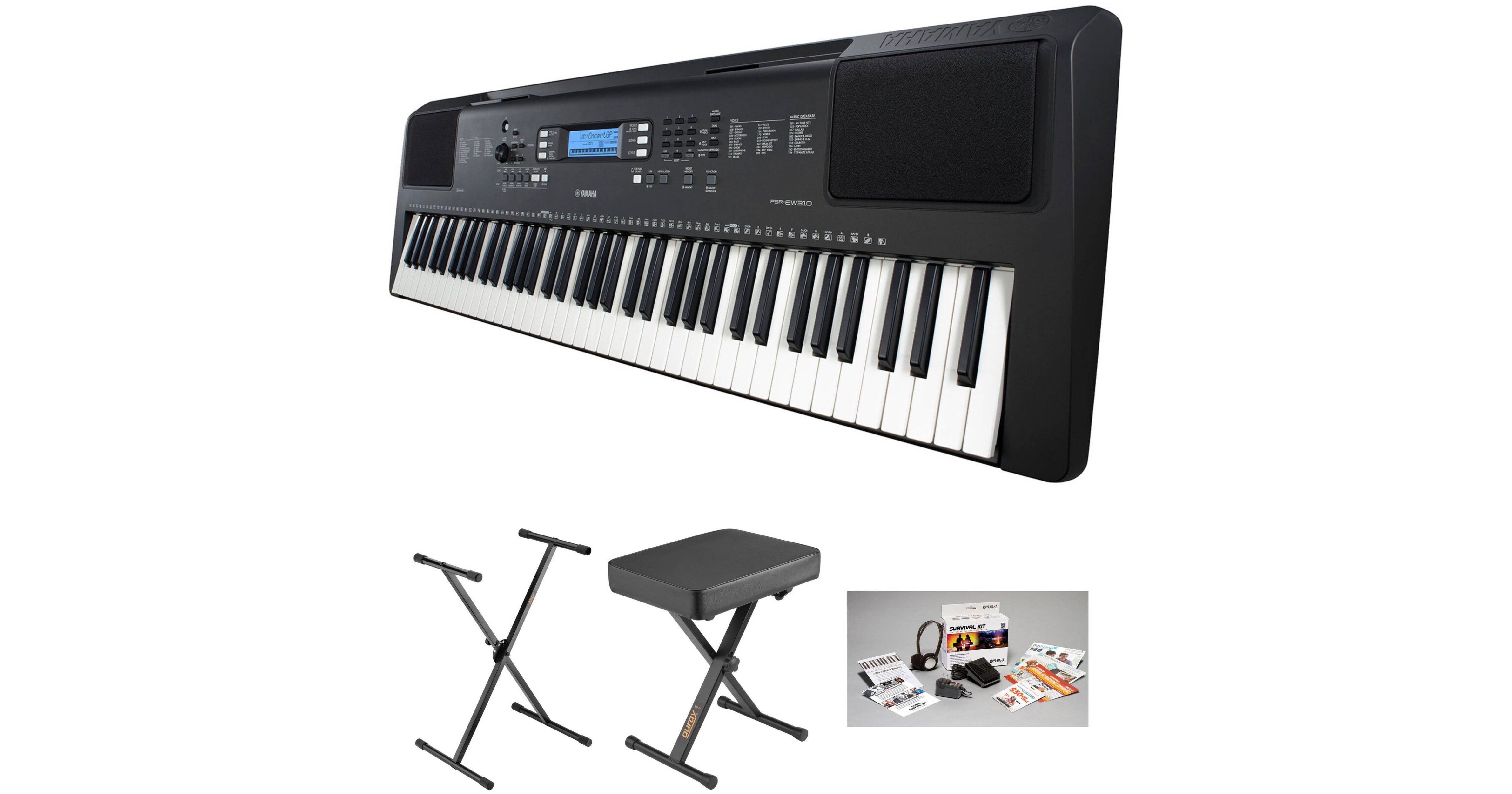 Yamaha PSR-EW310 76-Key Touch-Sensitive Portable Keyboard Value