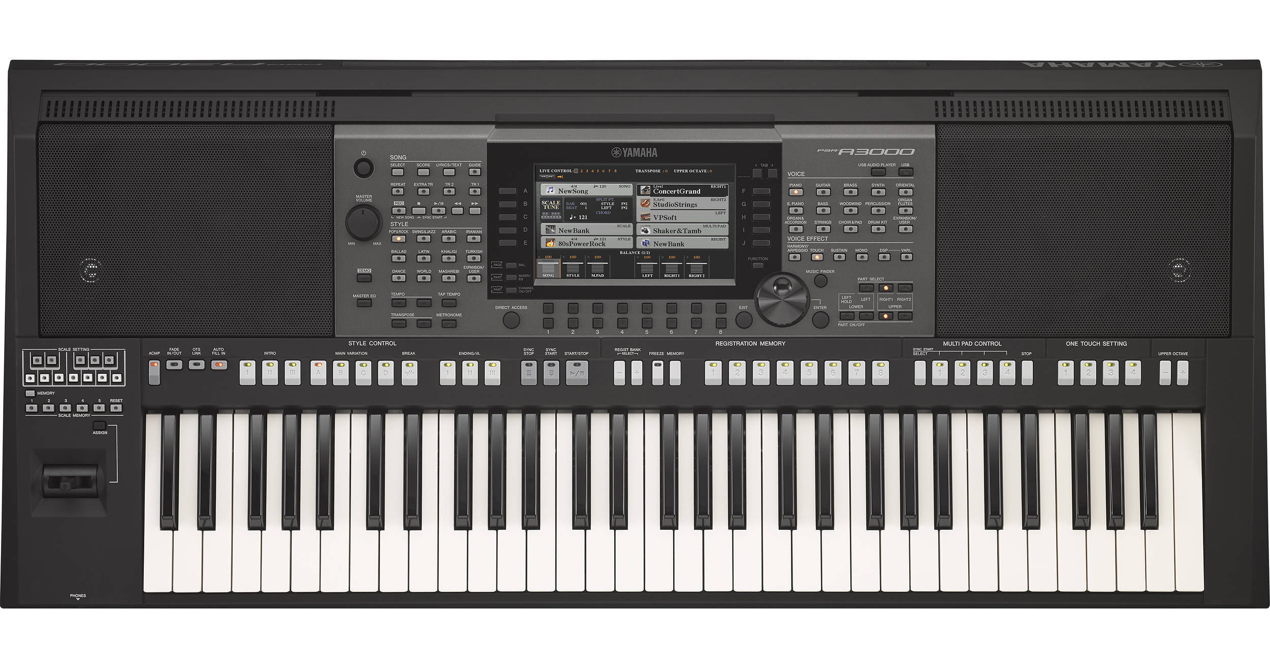 Yamaha PSR-A3000 World-Content Arranger Keyboard PSRA3000 B&H