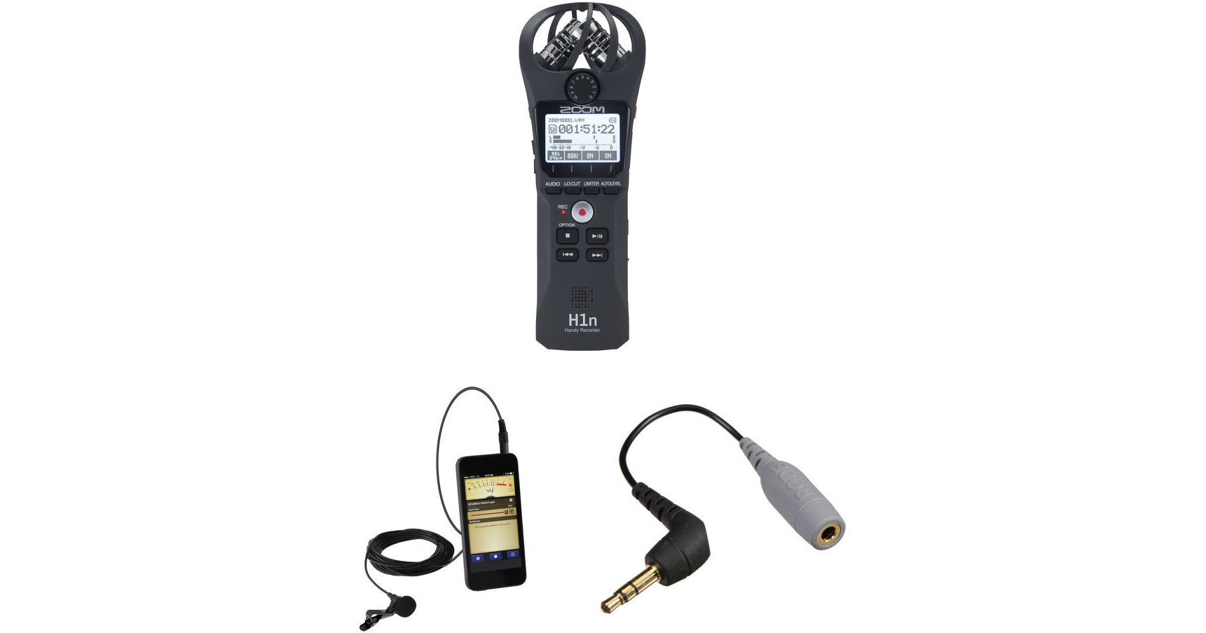Zoom H1n Handy Recorder & Lavalier Microphone Kit B&H Photo