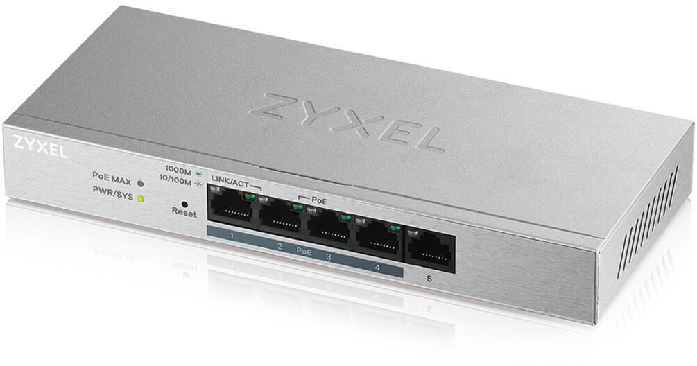 ZyXEL GS1200-5HP v2 5-Port Gigabit PoE+ Compliant GS1200-5HPV2