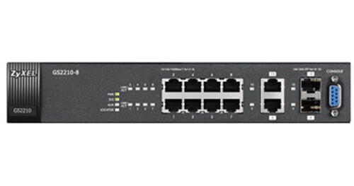 ZyXEL GS2210 Series 8-Port Gigabit Managed Switch GS2210-8 B&H