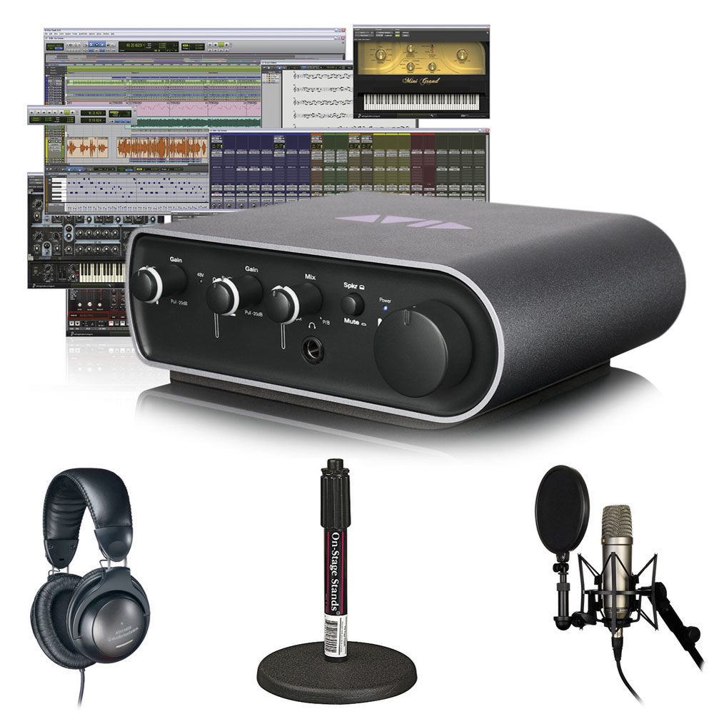 Avid Pro Tools 9 Mbox Mini Vocal Studio Bundle Headphones 