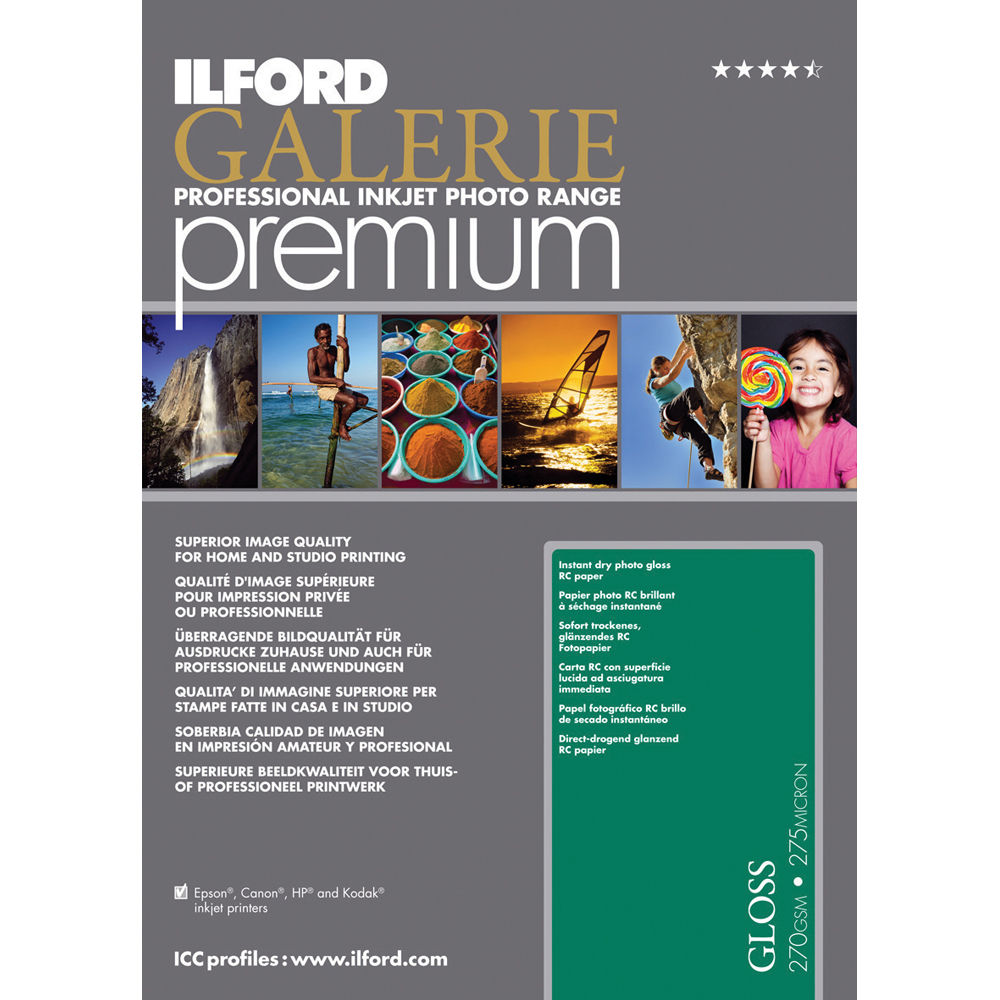Ilford Premium Galerie Gloss Paper 2002133 B&H Photo Video