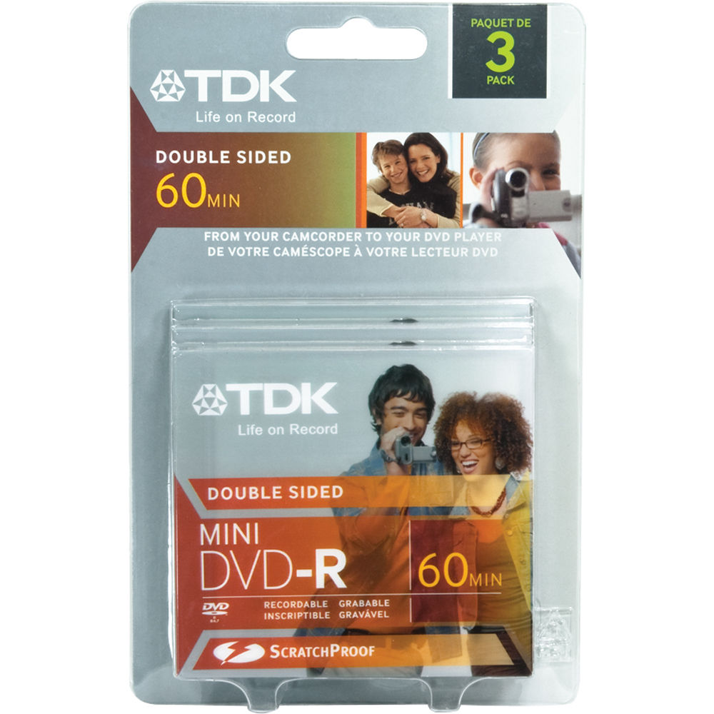 TDK DVD-R Mini 3" (8cm) Recordable Disc 2.8GB 2x 48616 B&amp;H Photo