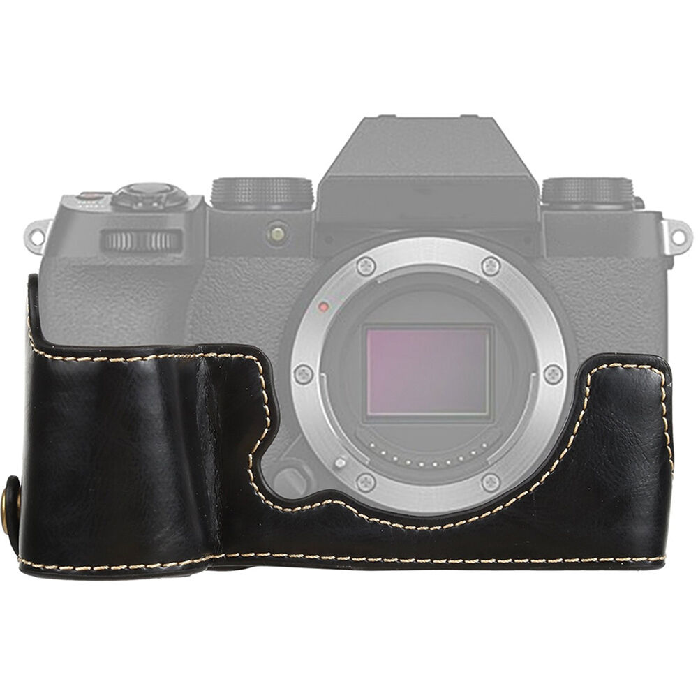 MUZIRI KINOKOO Hülle Für Fujifilm X-S10 – PU-Leder, Schwarz, Mit Griff, Schutz Für Kameraboden