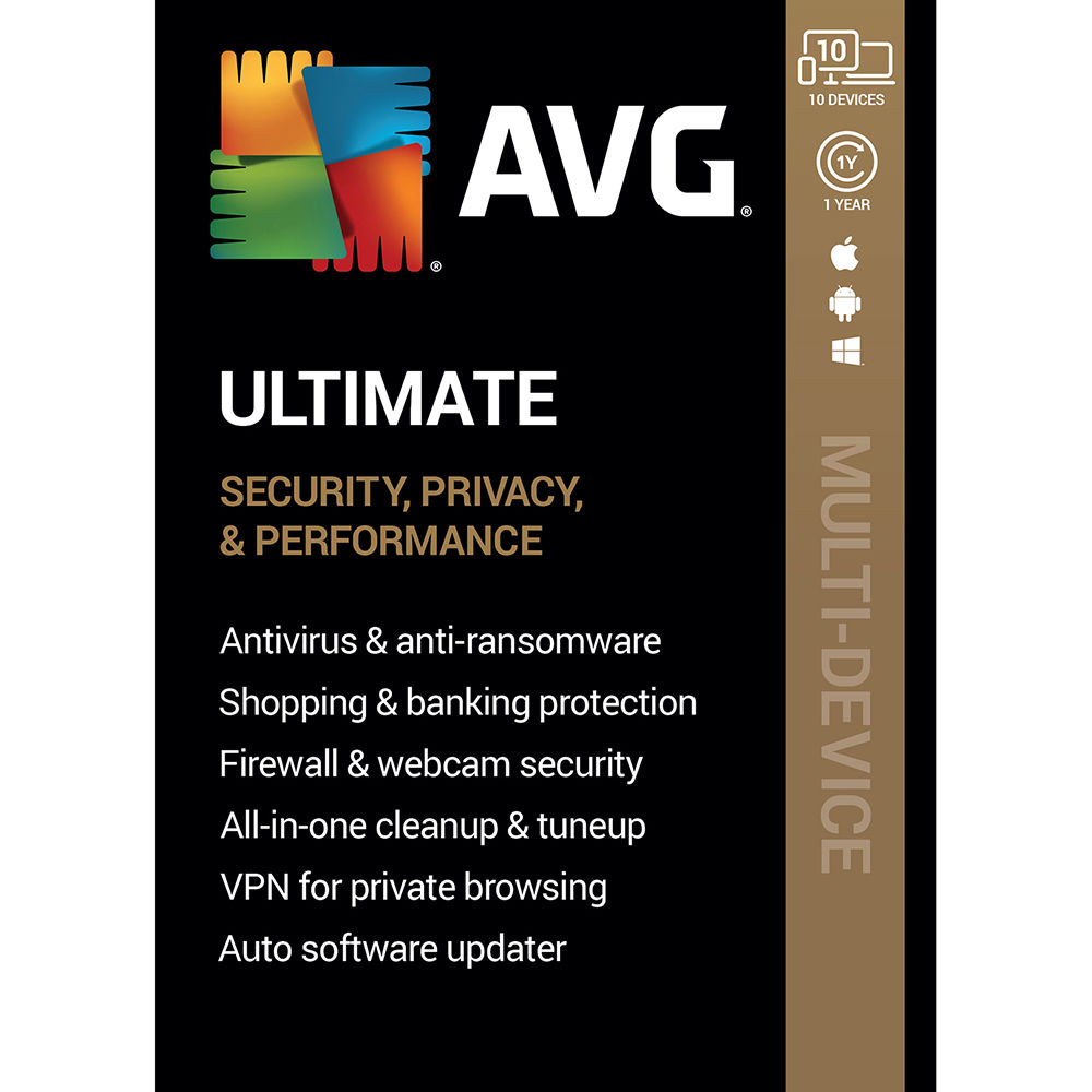 AVG Ultimate 2020 AVG-ULT20T12ENK-10 B&H Photo Video