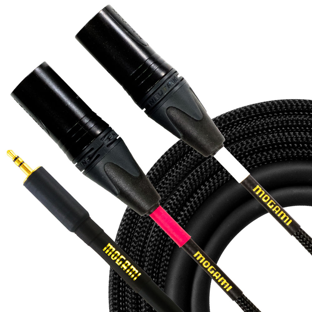Câble Audio Jack 3.5mm Vers Double XLR Mâle - 3 Mètres - Qualité VisioSound - Pour DJ, Home Studio Et Scène